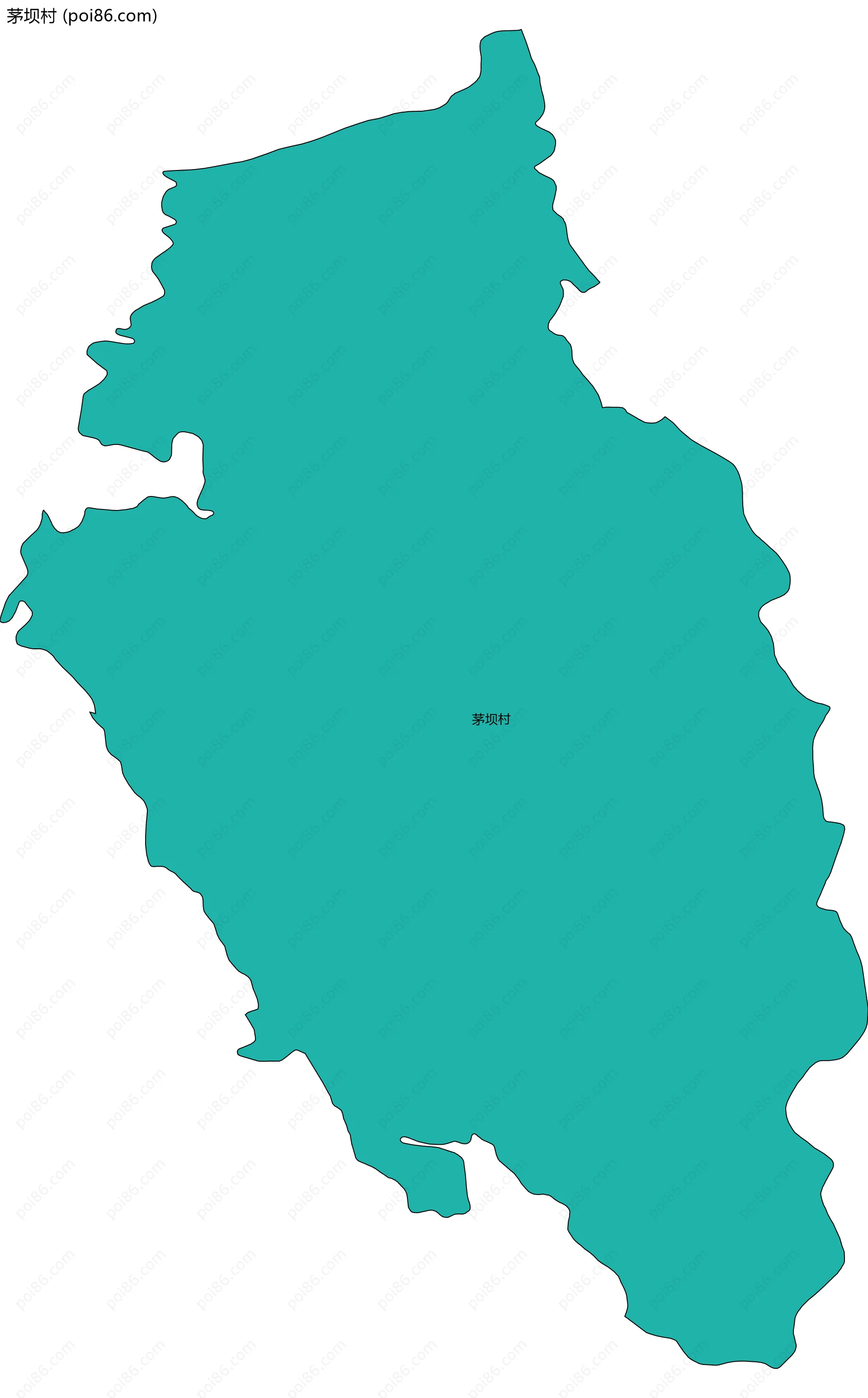 茅坝村边界地图