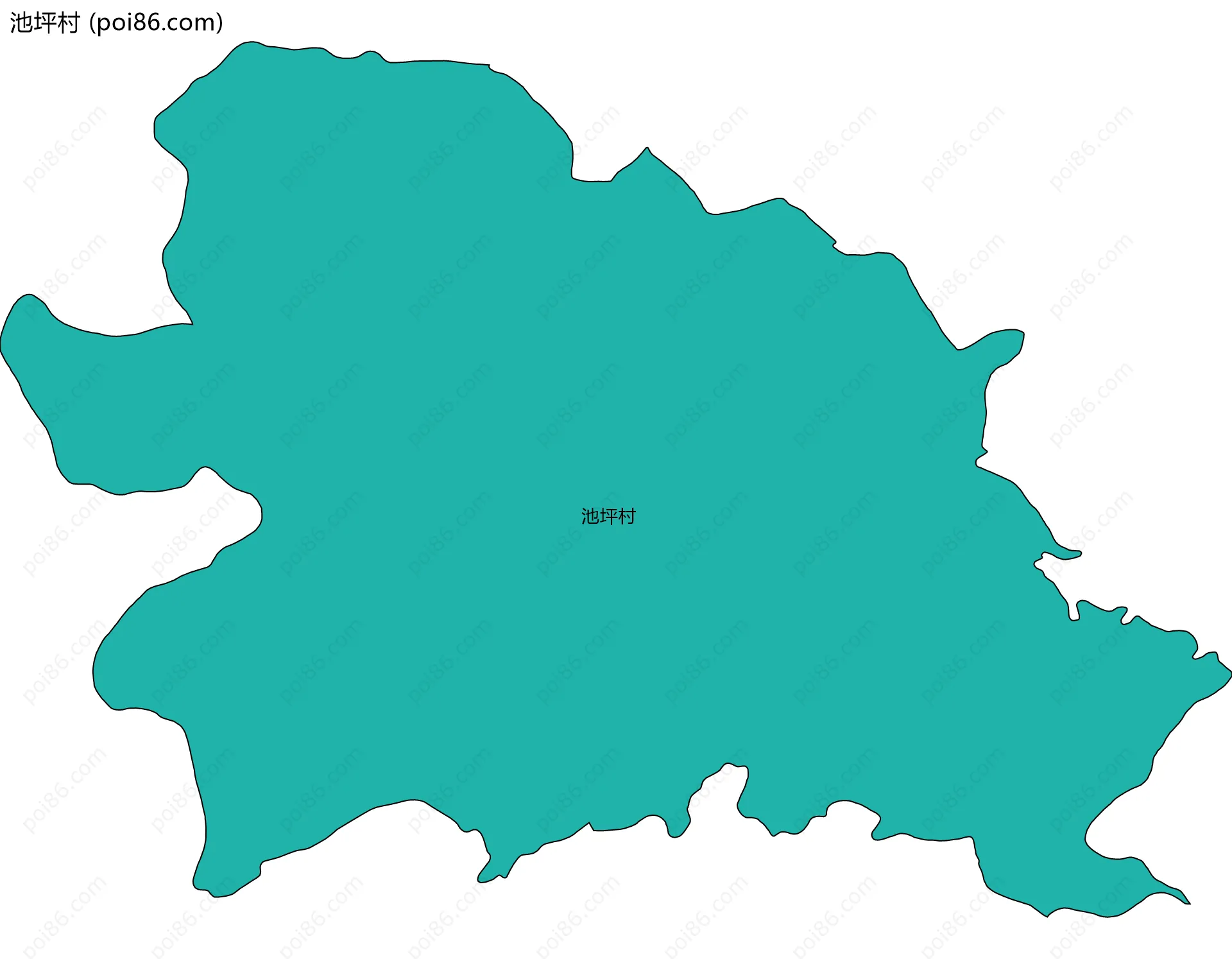 池坪村边界地图