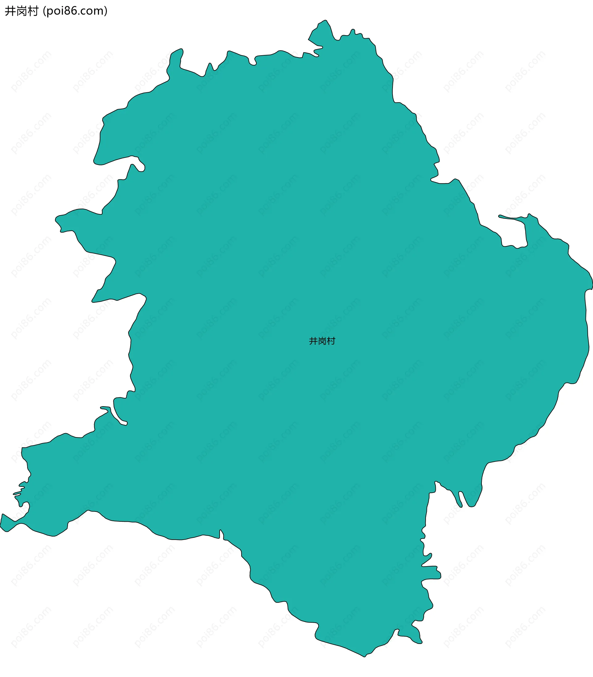 井岗村边界地图