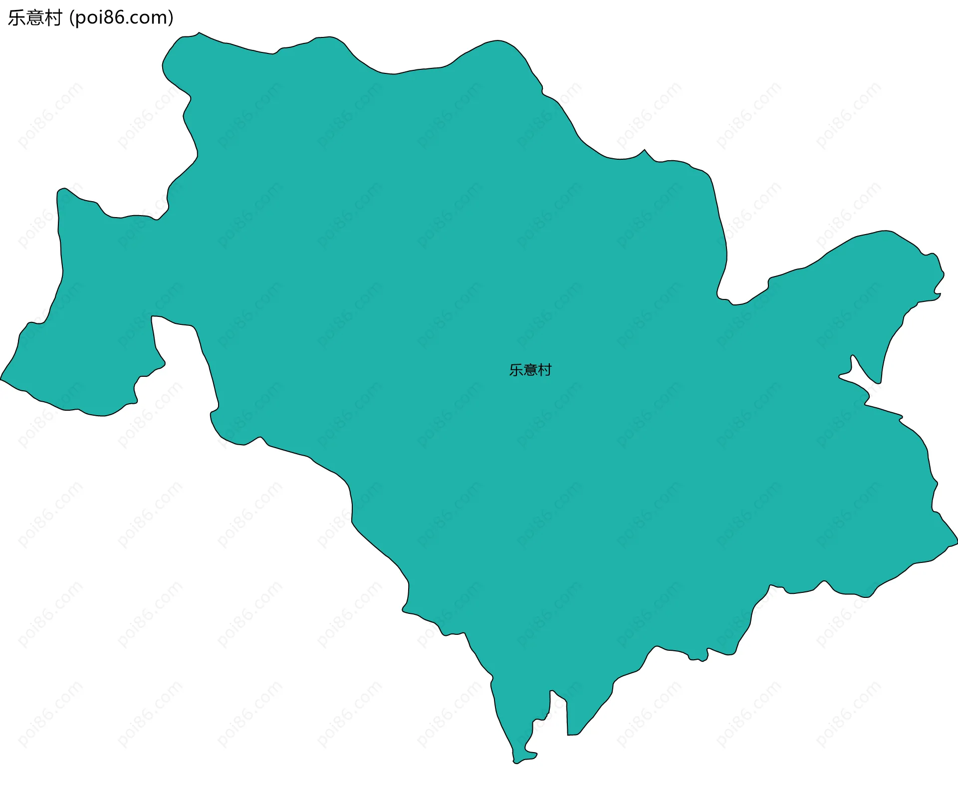 乐意村边界地图