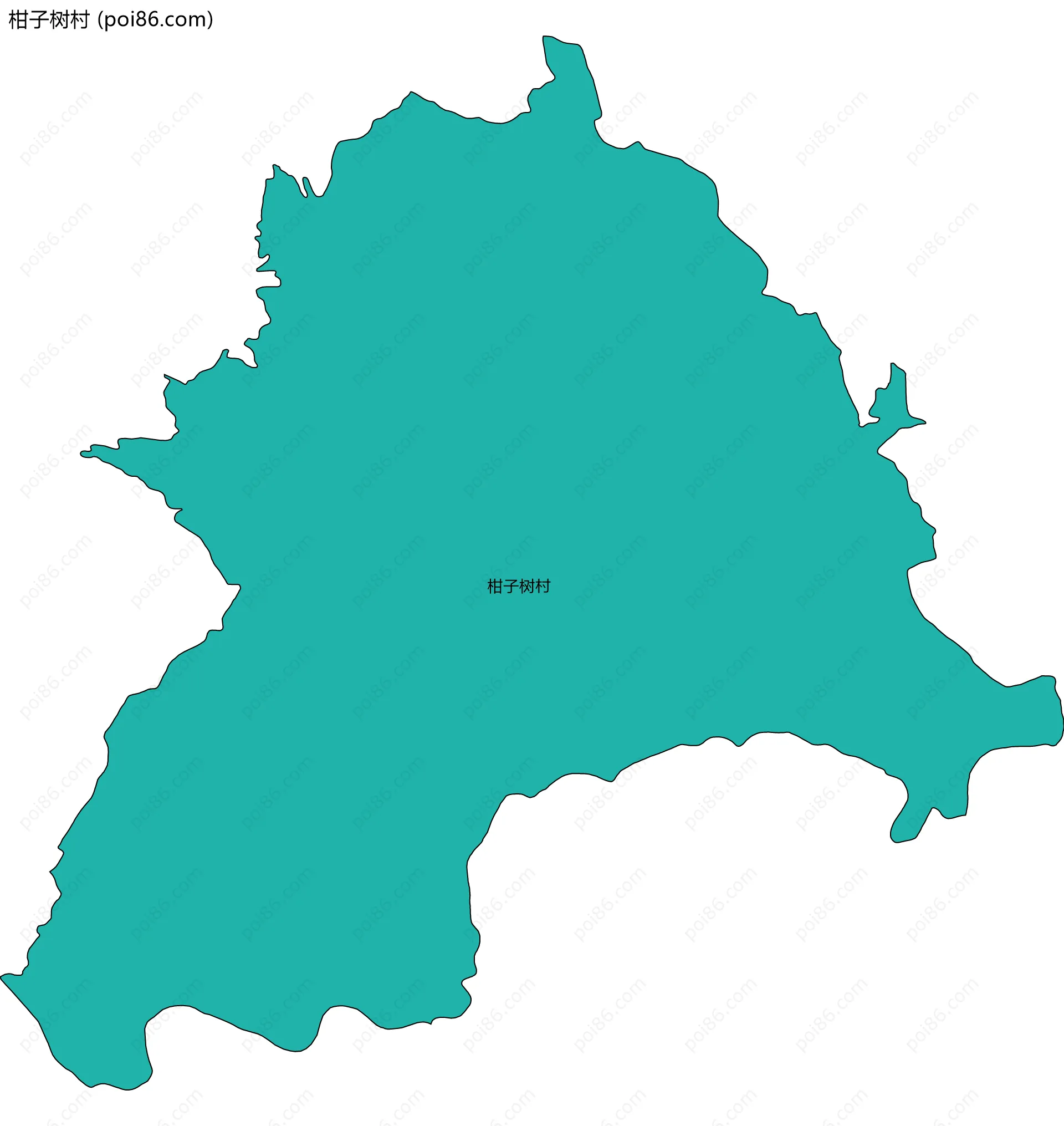 柑子树村边界地图