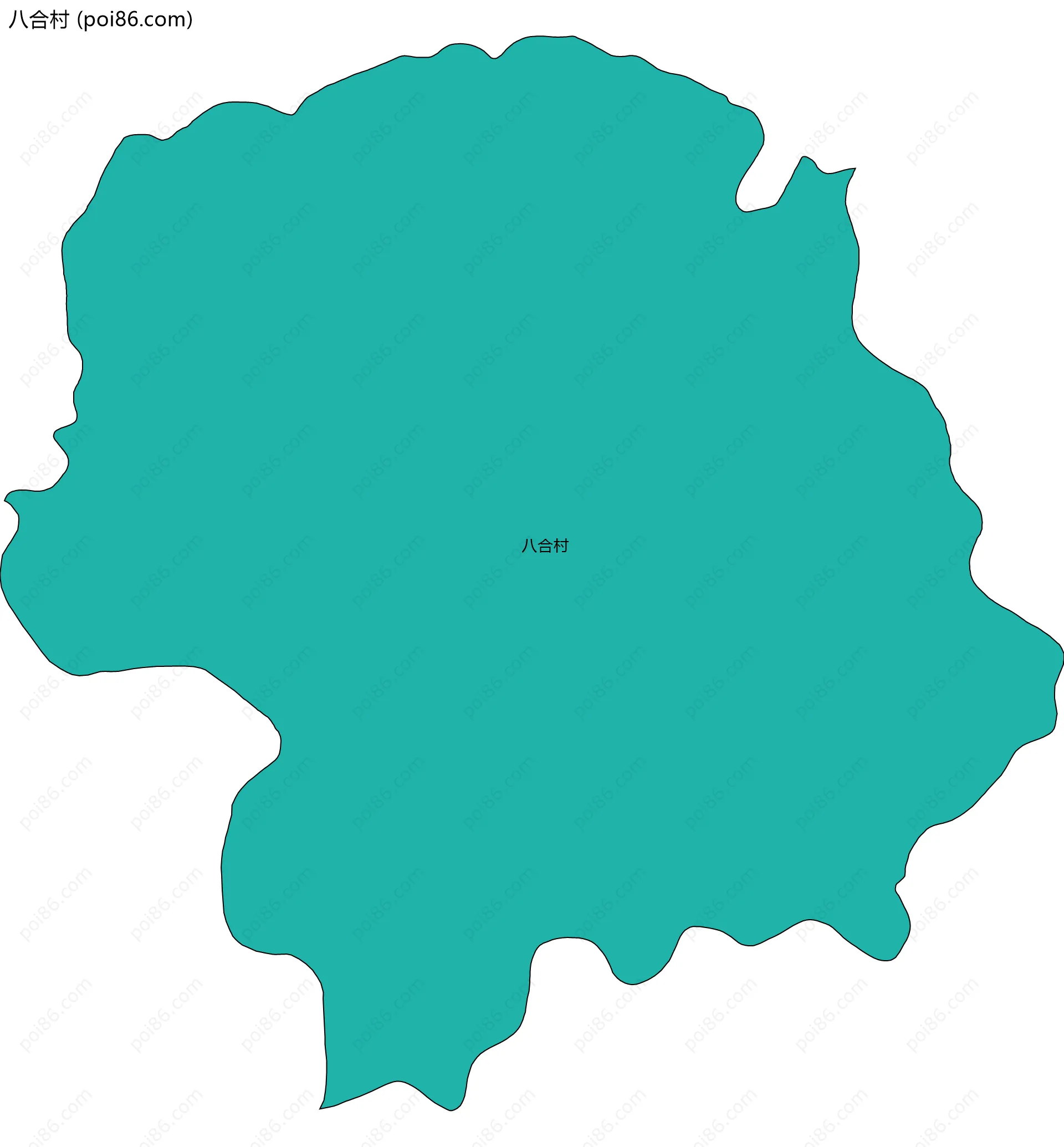 八合村边界地图