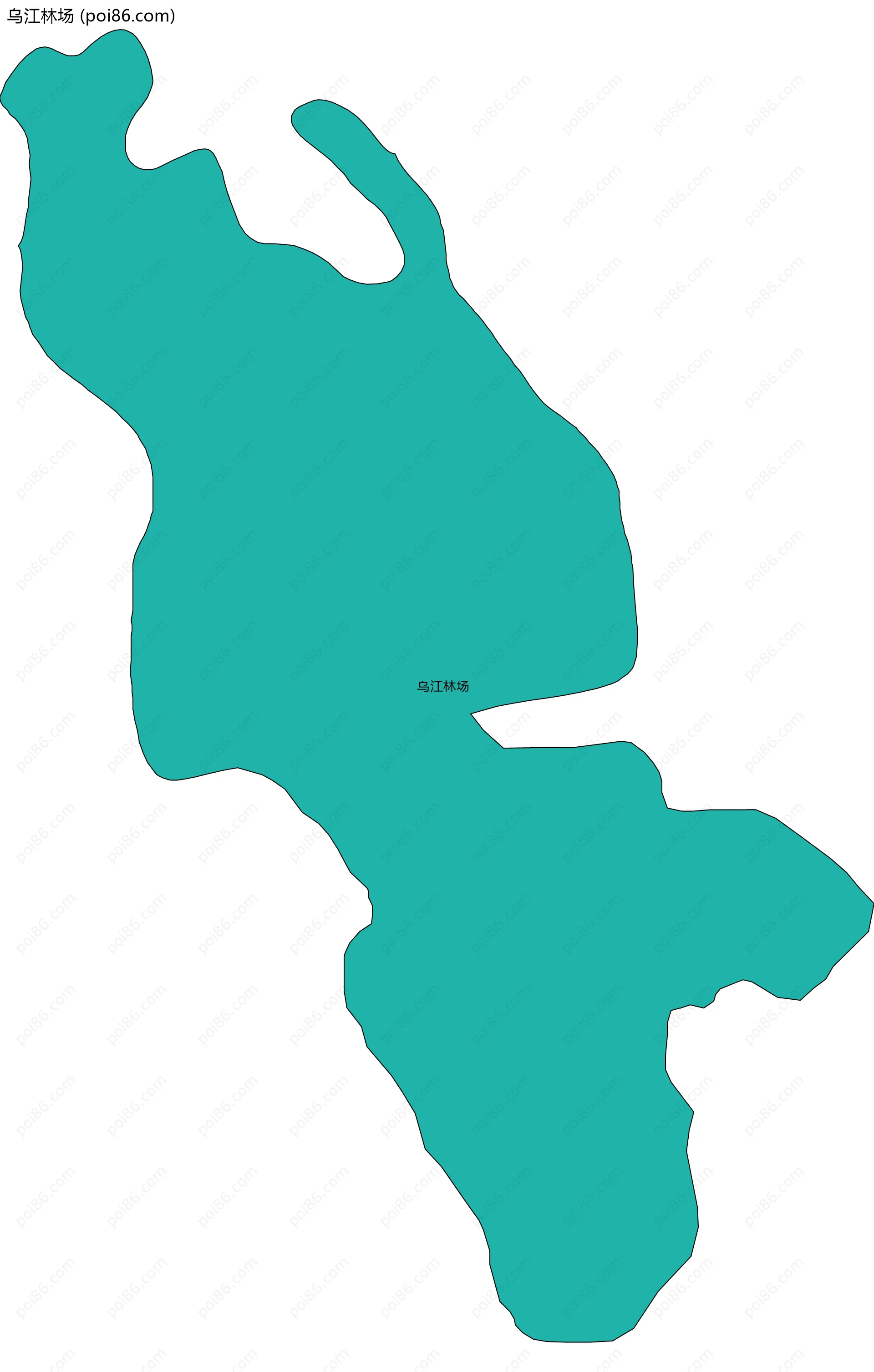 乌江林场边界地图
