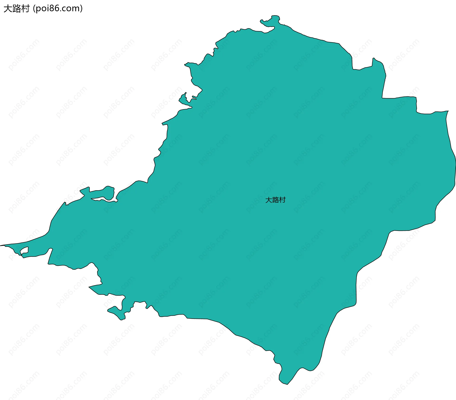 大路村边界地图