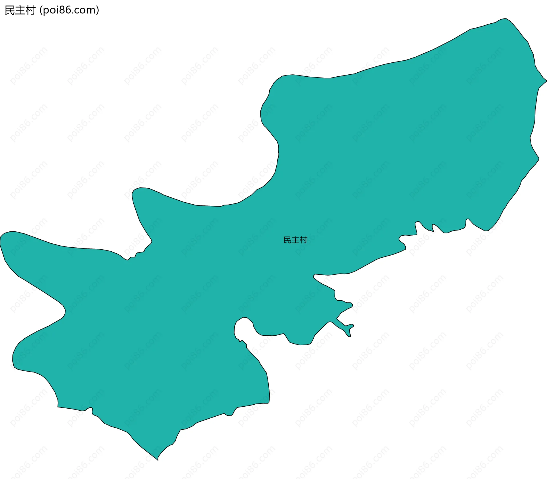 民主村边界地图