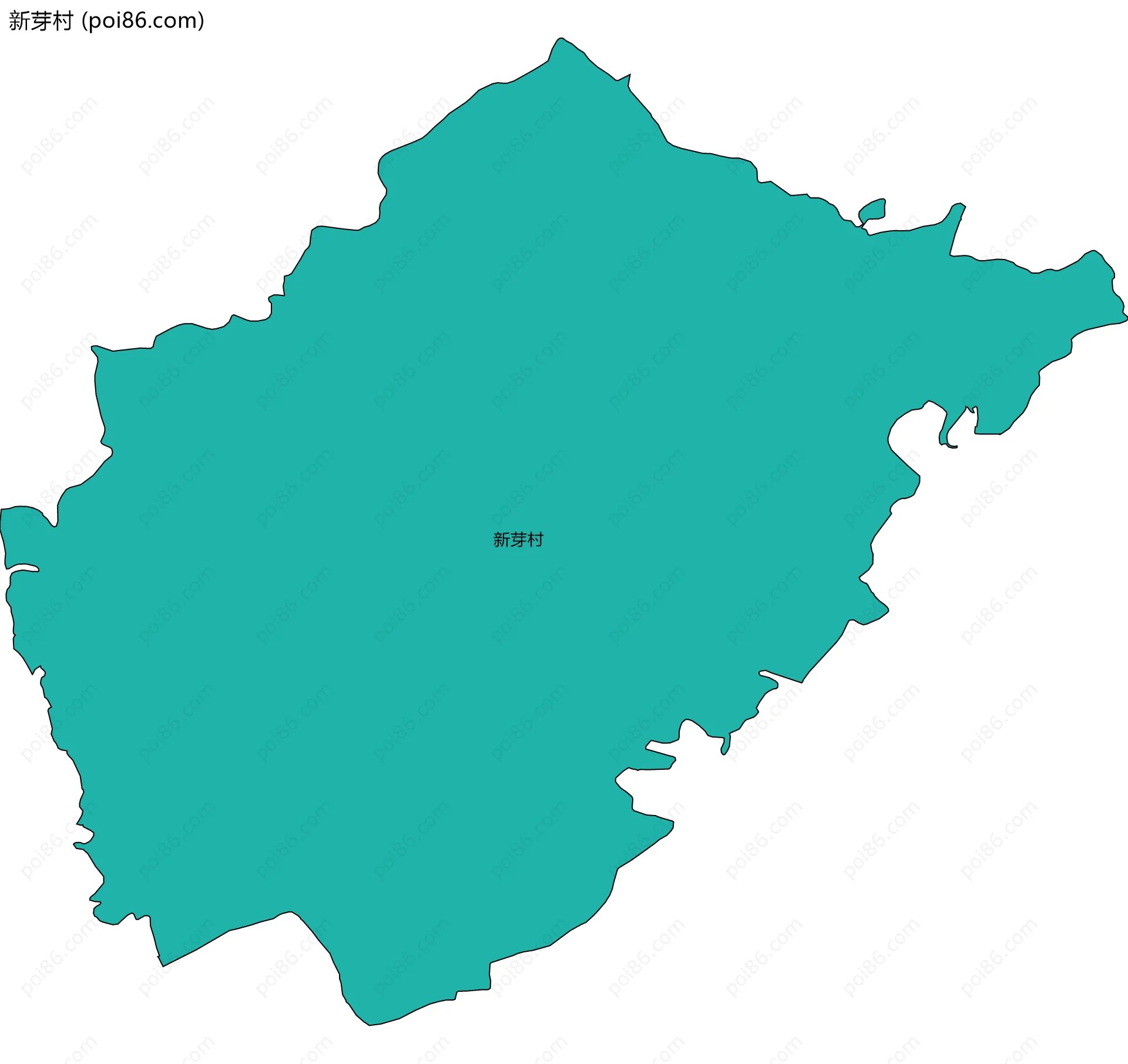 新芽村边界地图