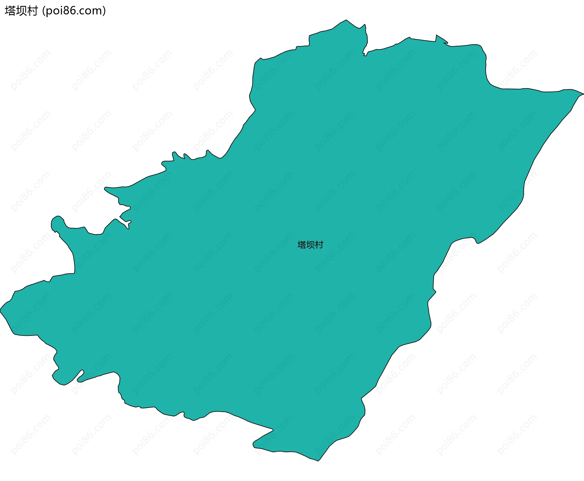 塔坝村边界地图