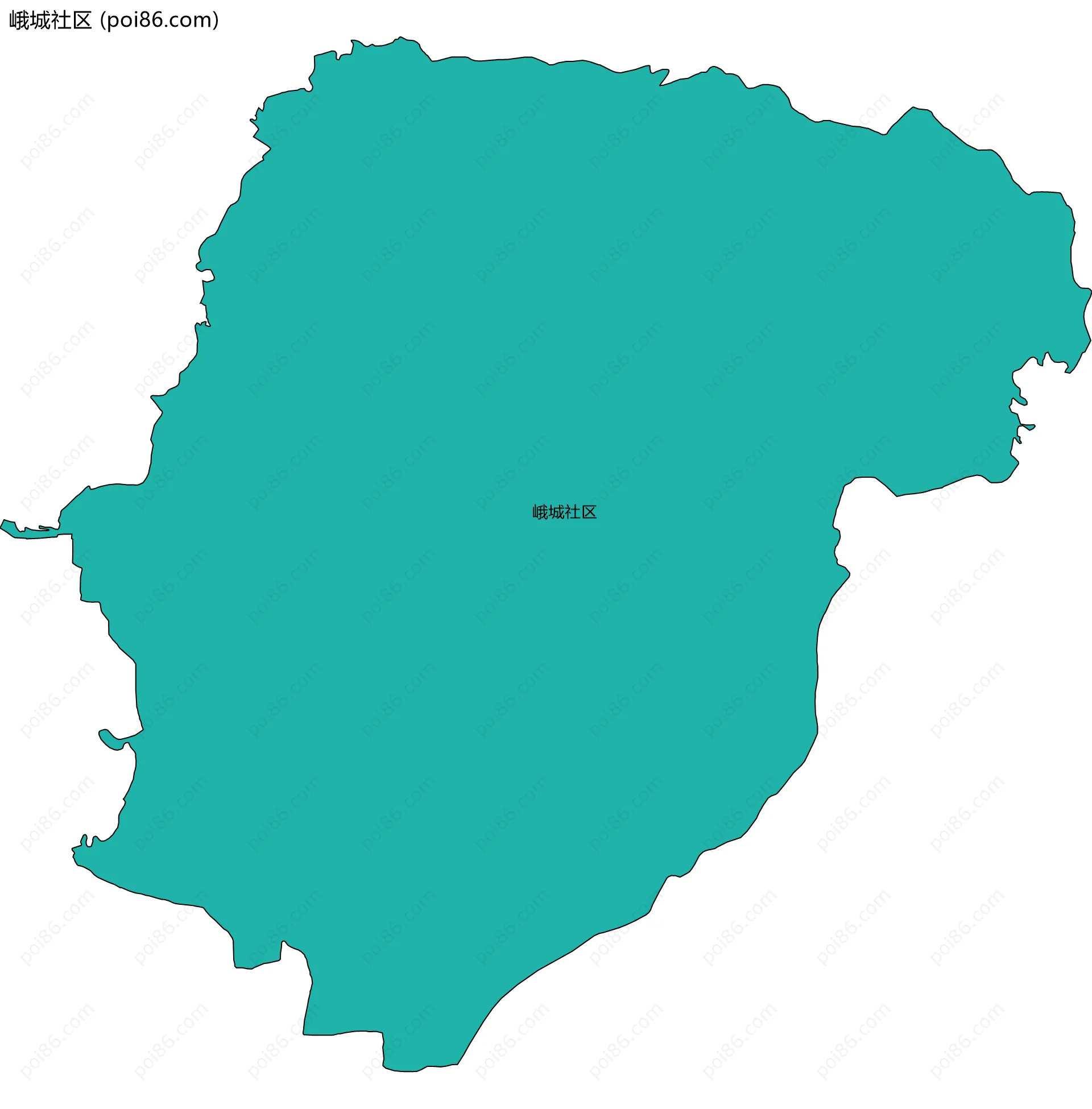 峨城社区边界地图