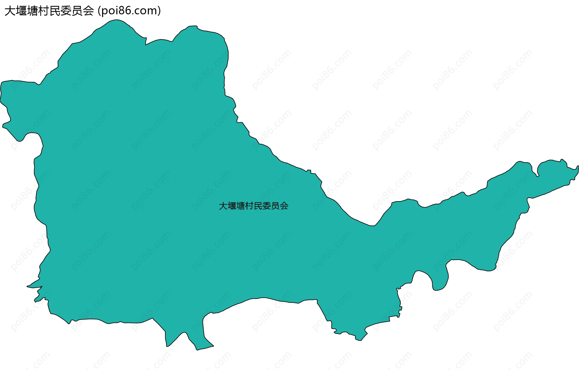 大堰塘村民委员会边界地图
