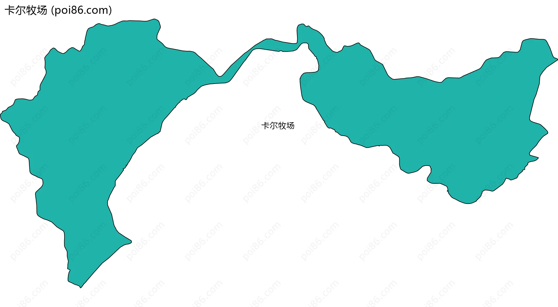 卡尔牧场边界地图