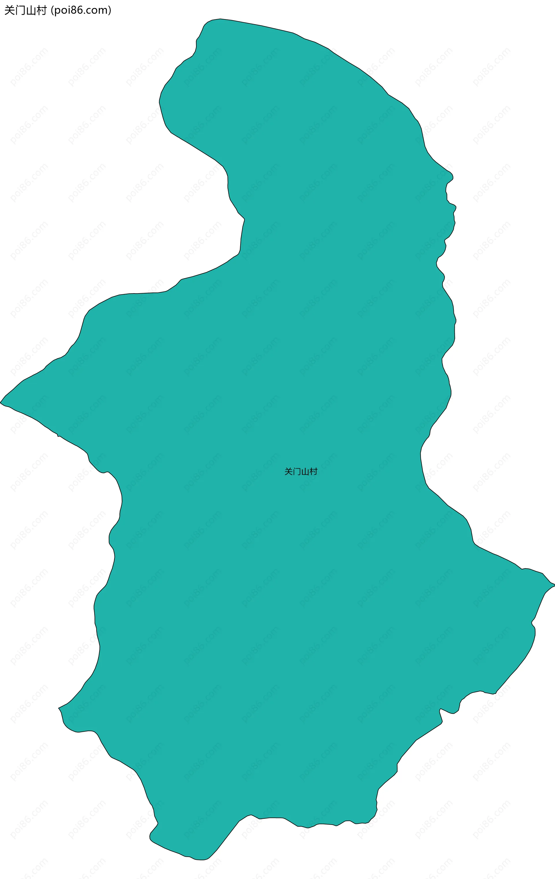 关门山村边界地图