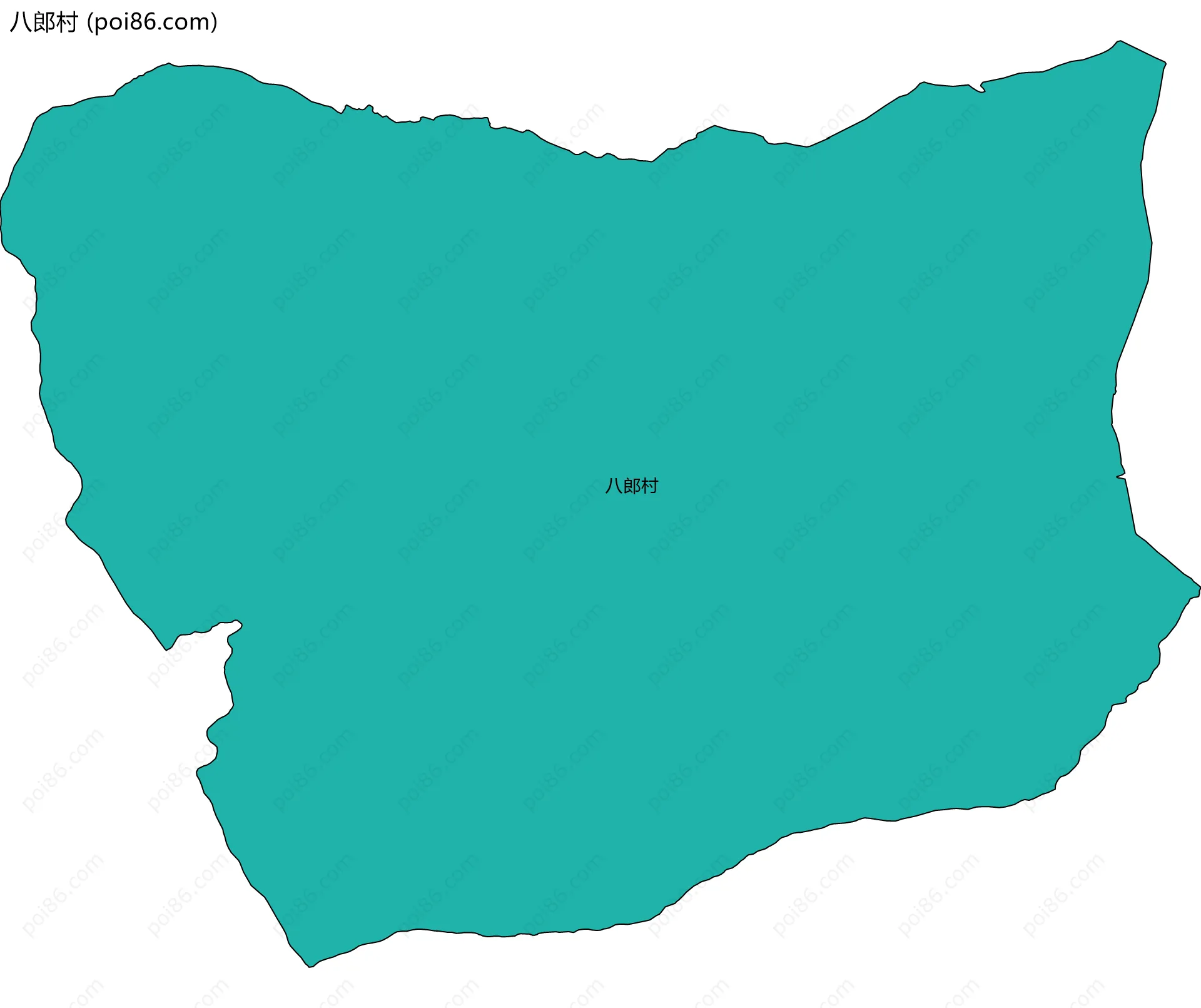 八郎村边界地图