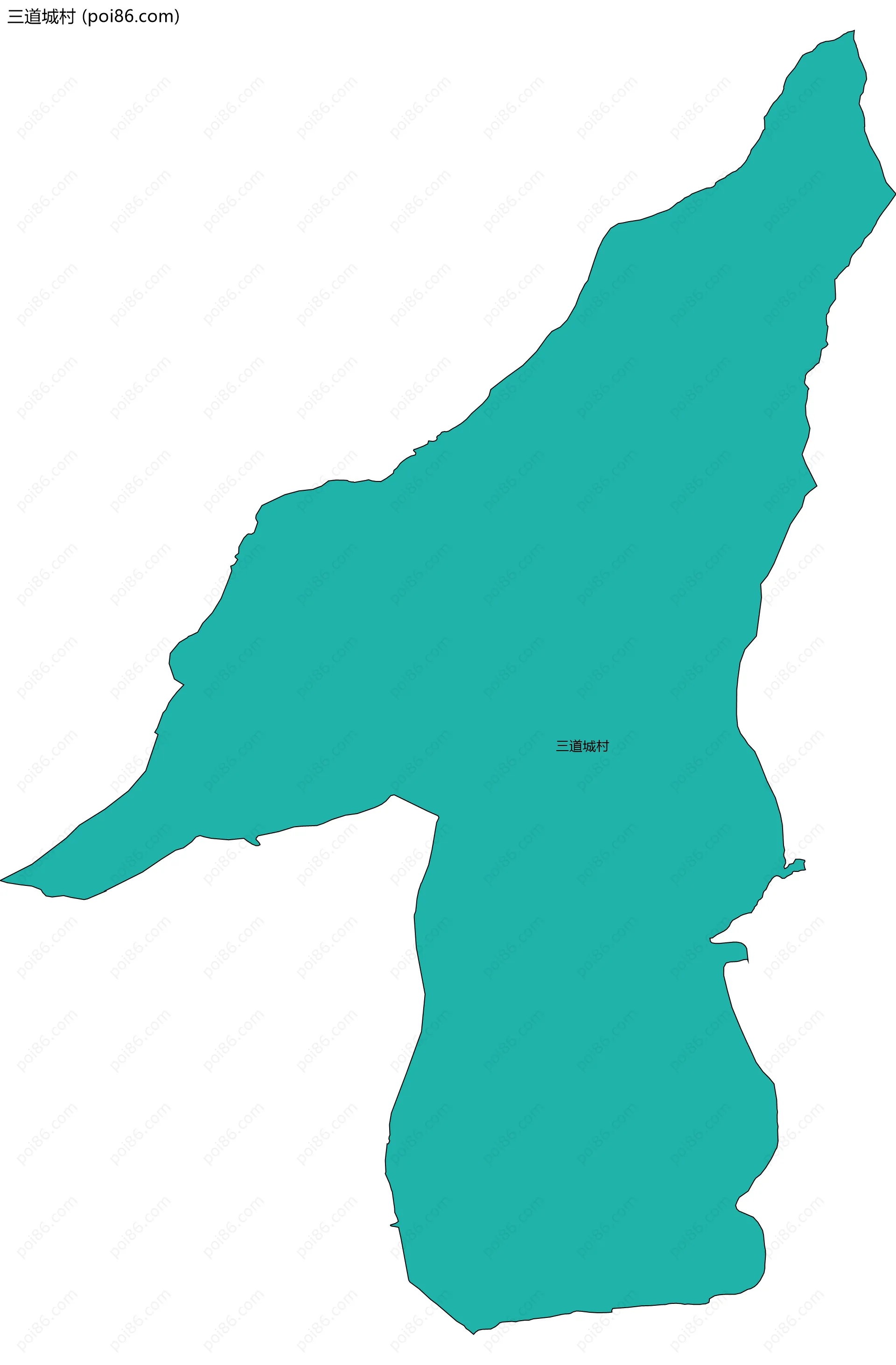 三道城村边界地图