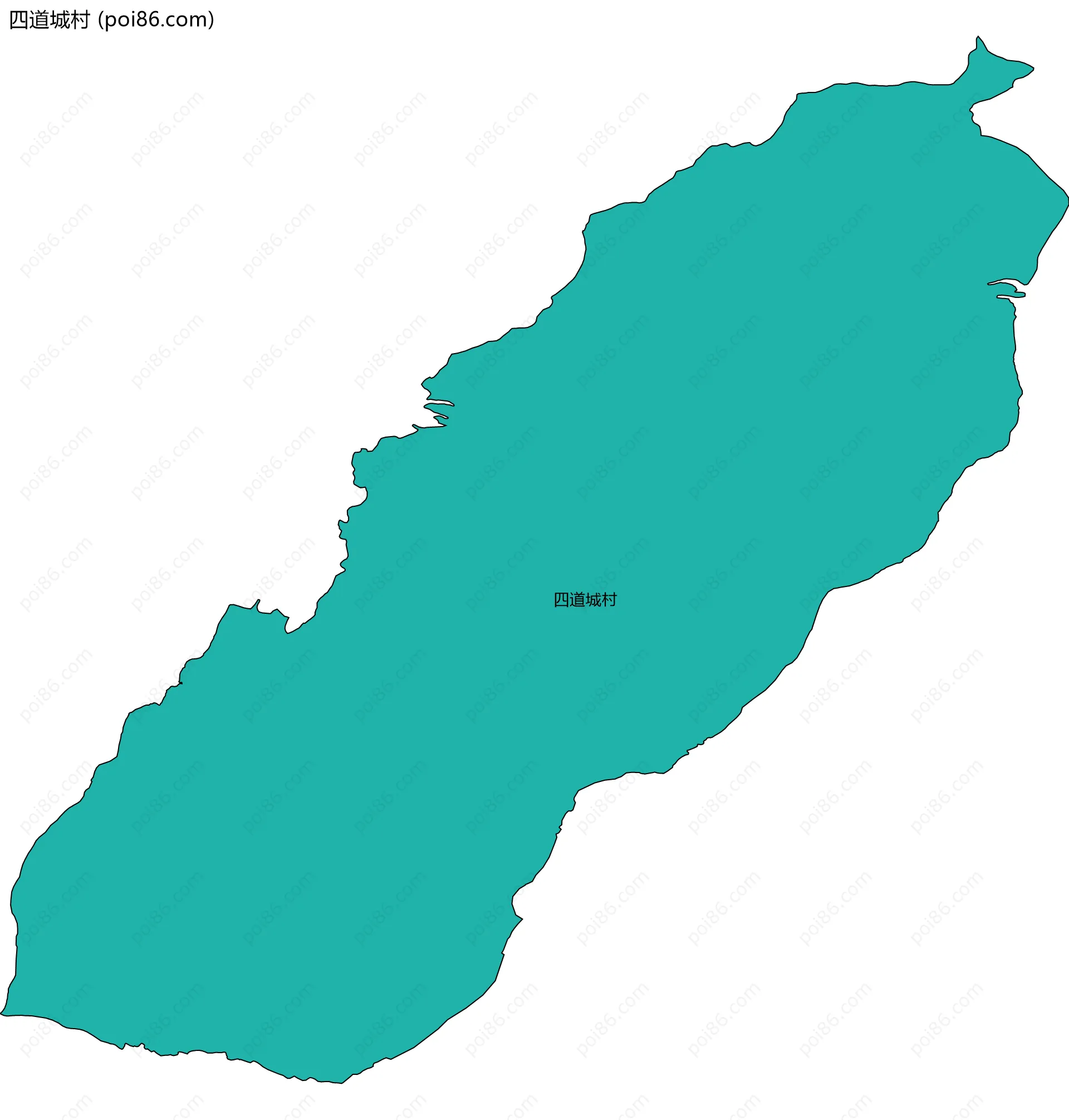 四道城村边界地图