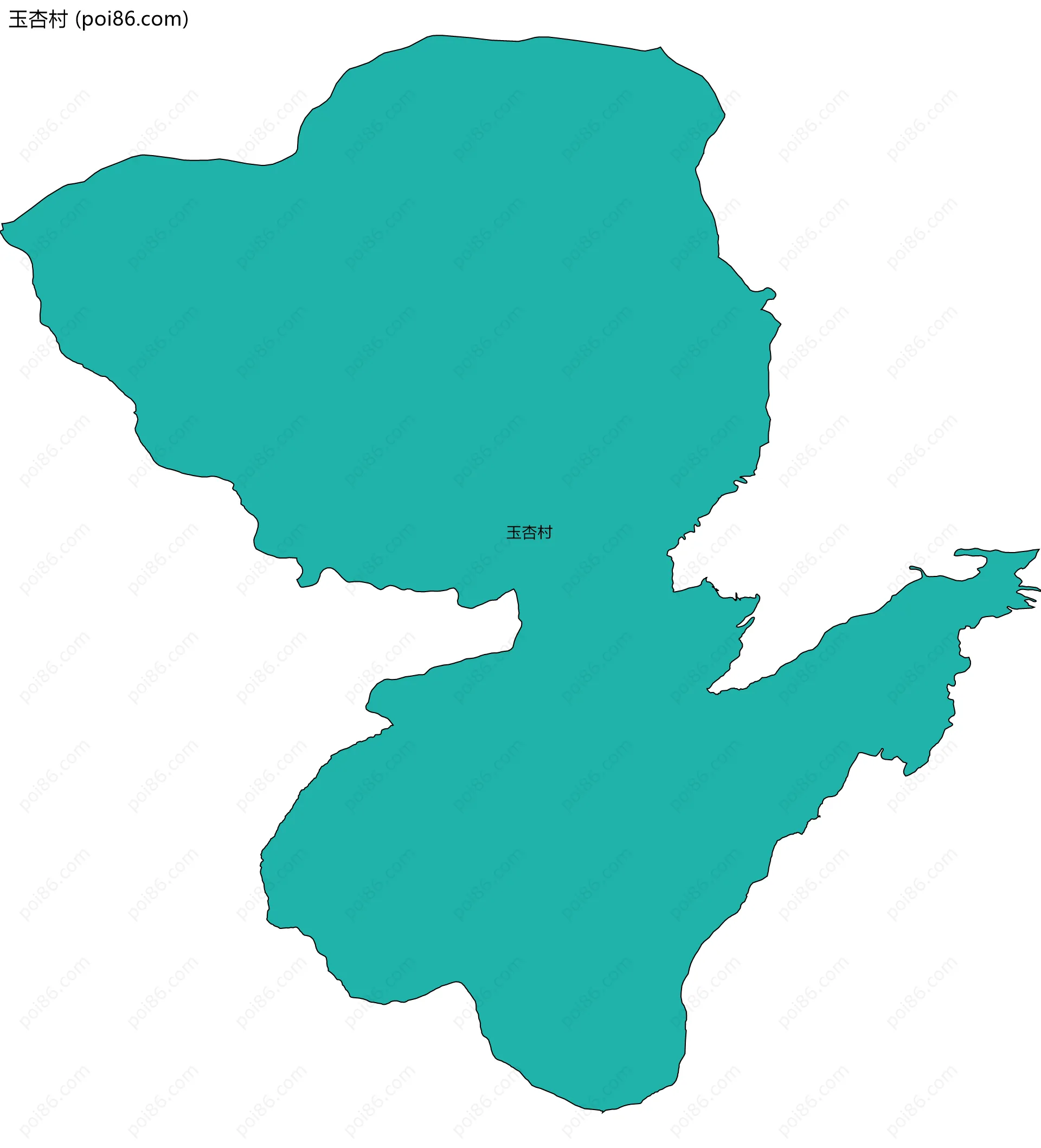 玉杏村边界地图