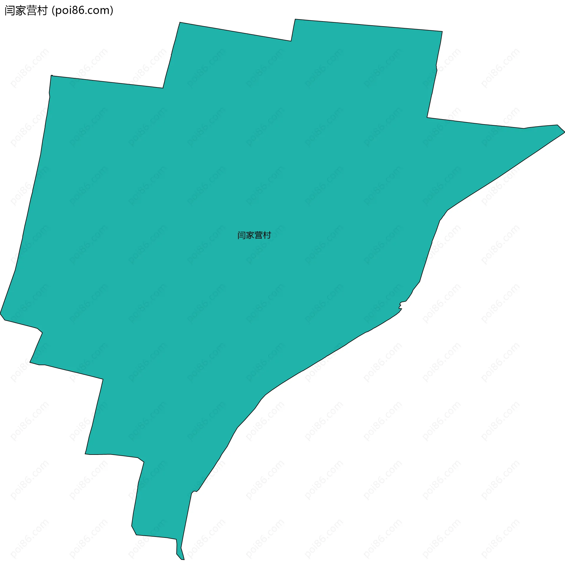 闫家营村边界地图