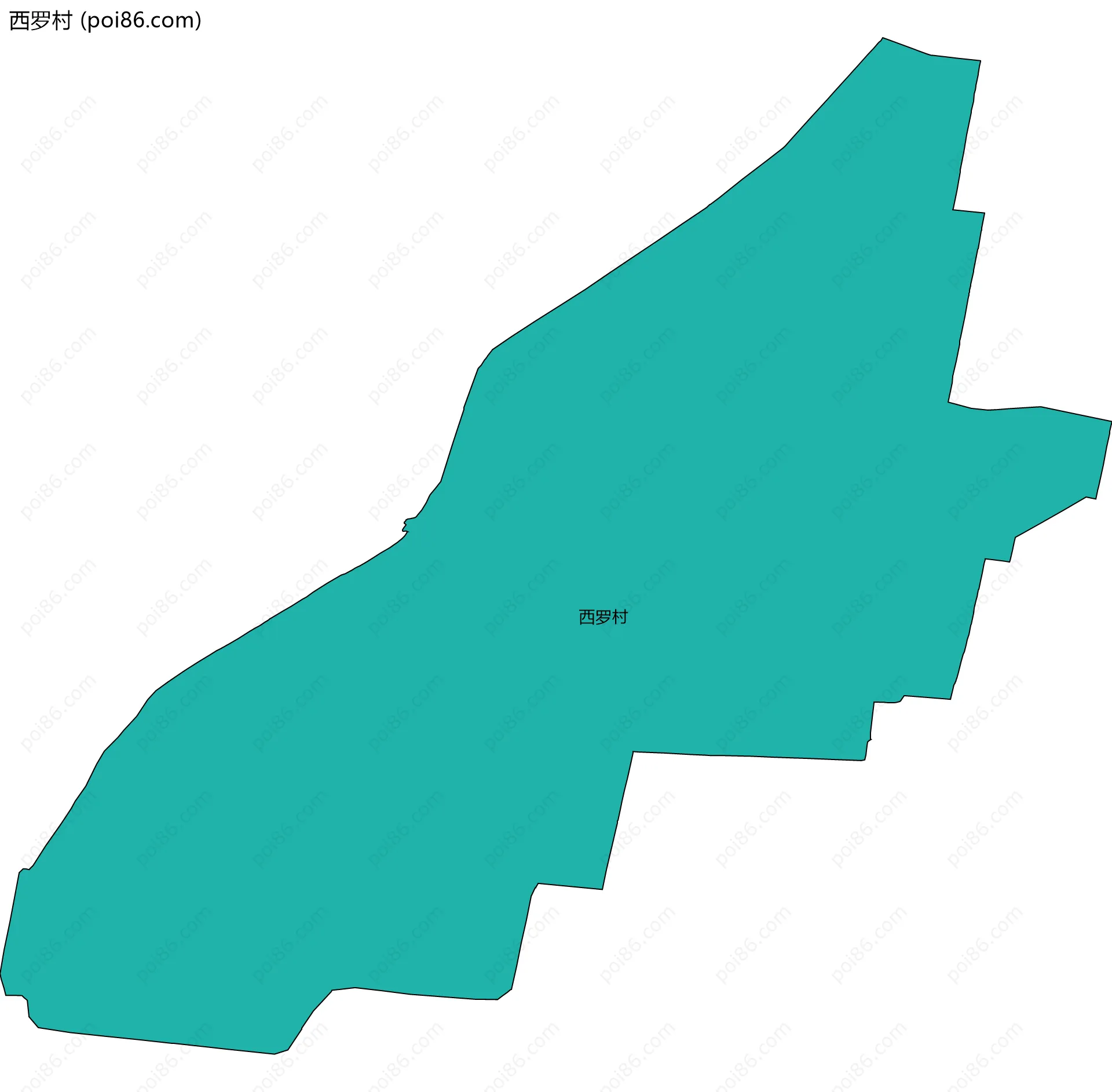 西罗村边界地图