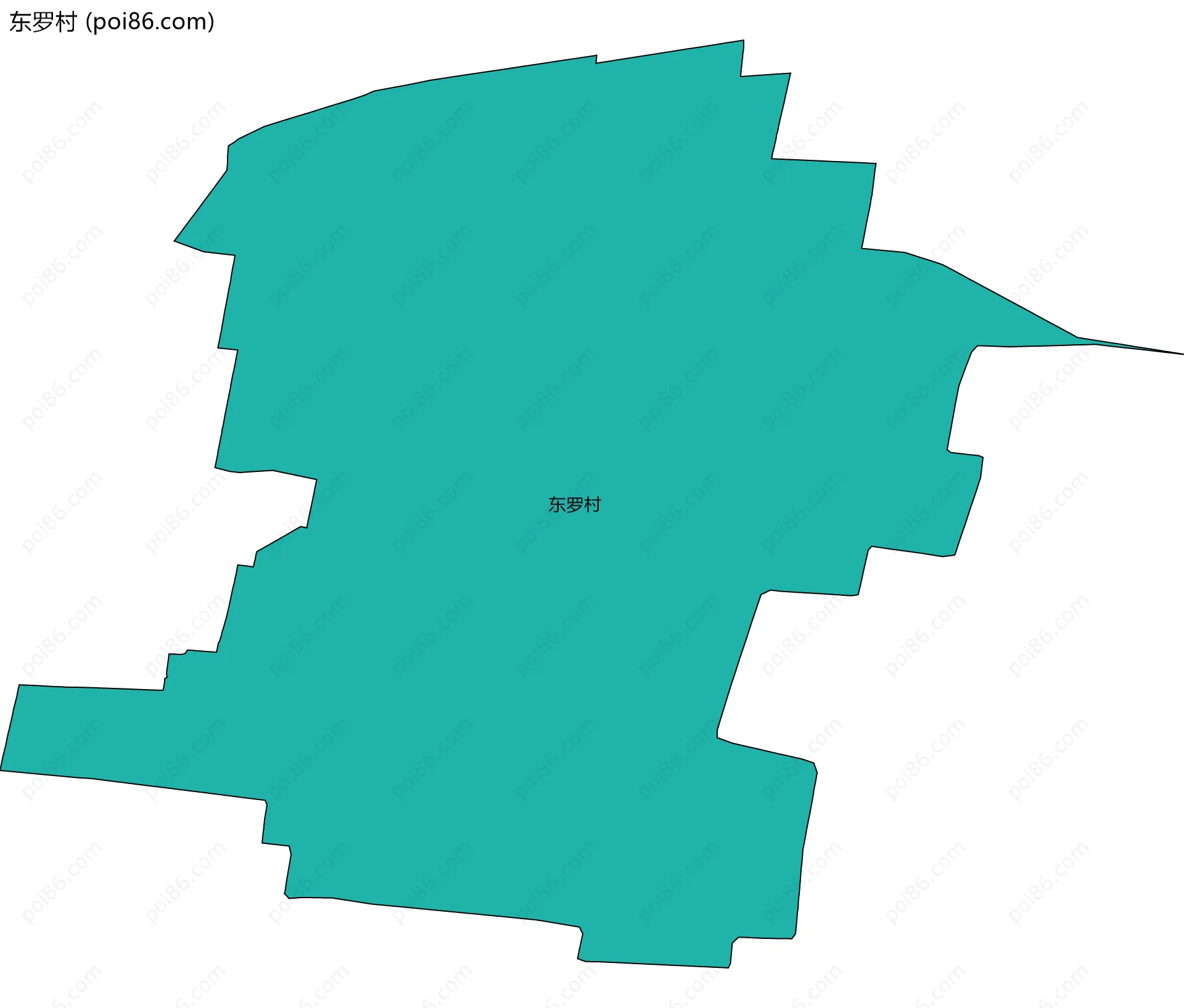 东罗村边界地图