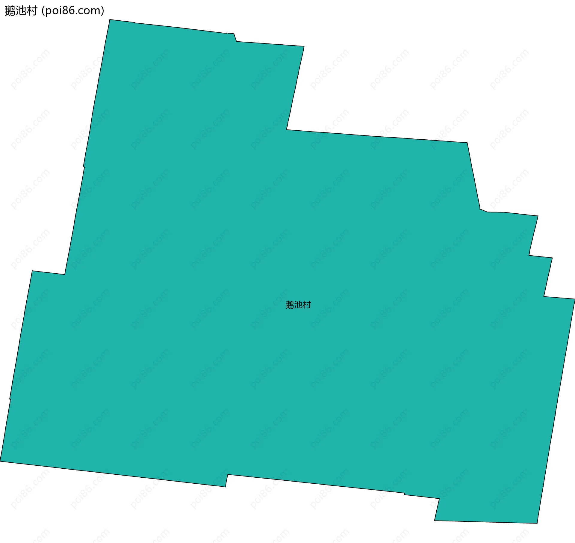 鹅池村边界地图