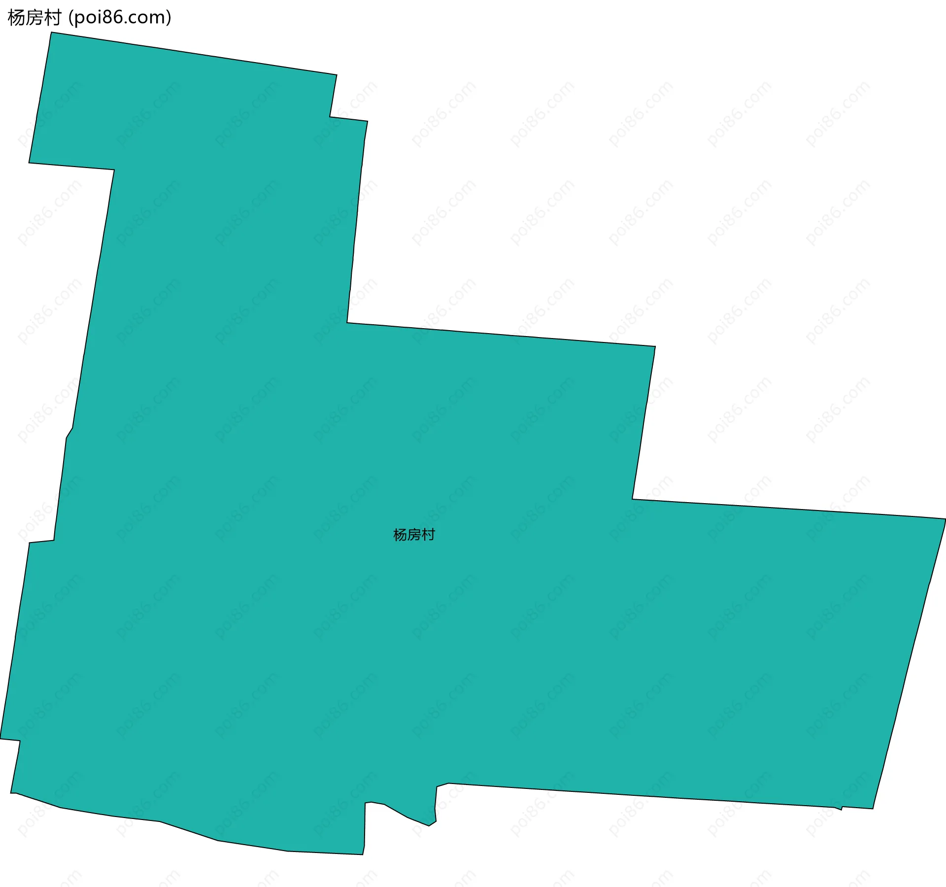 杨房村边界地图