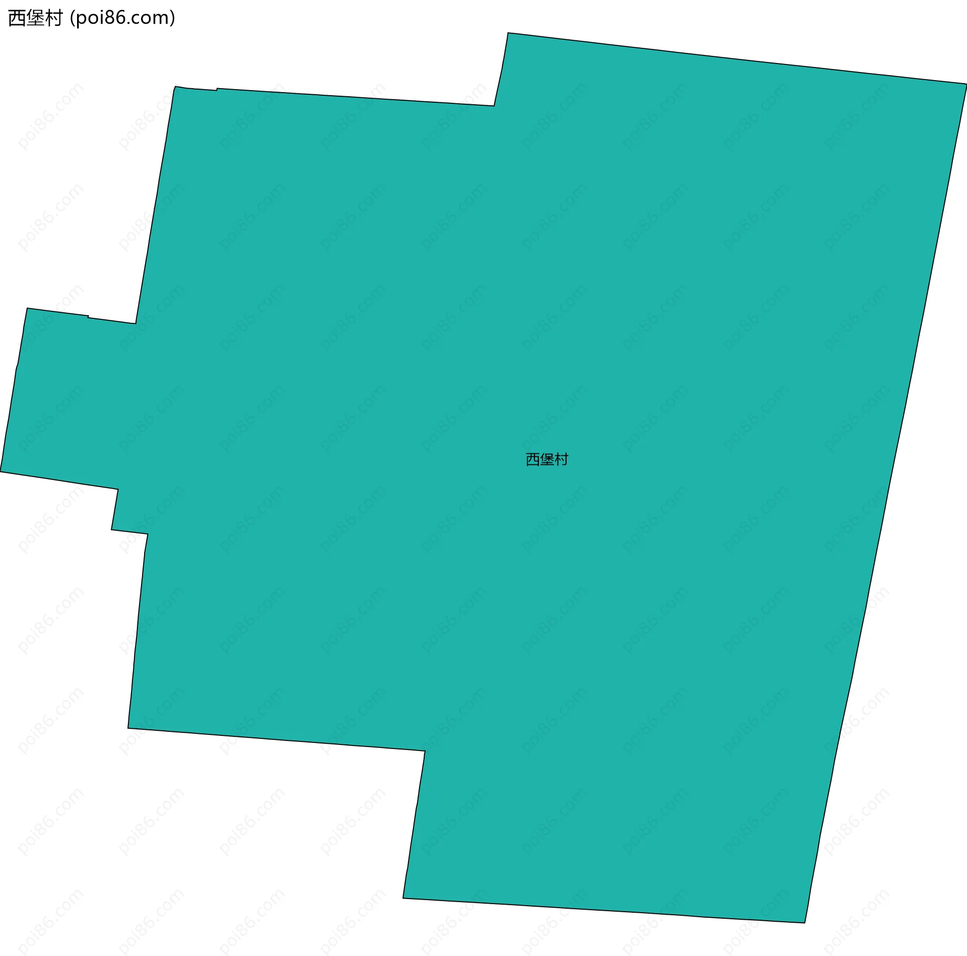 西堡村边界地图