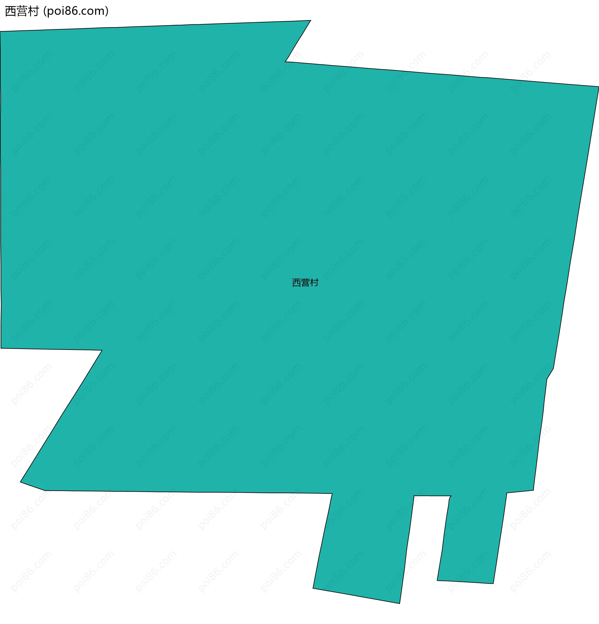 西营村边界地图