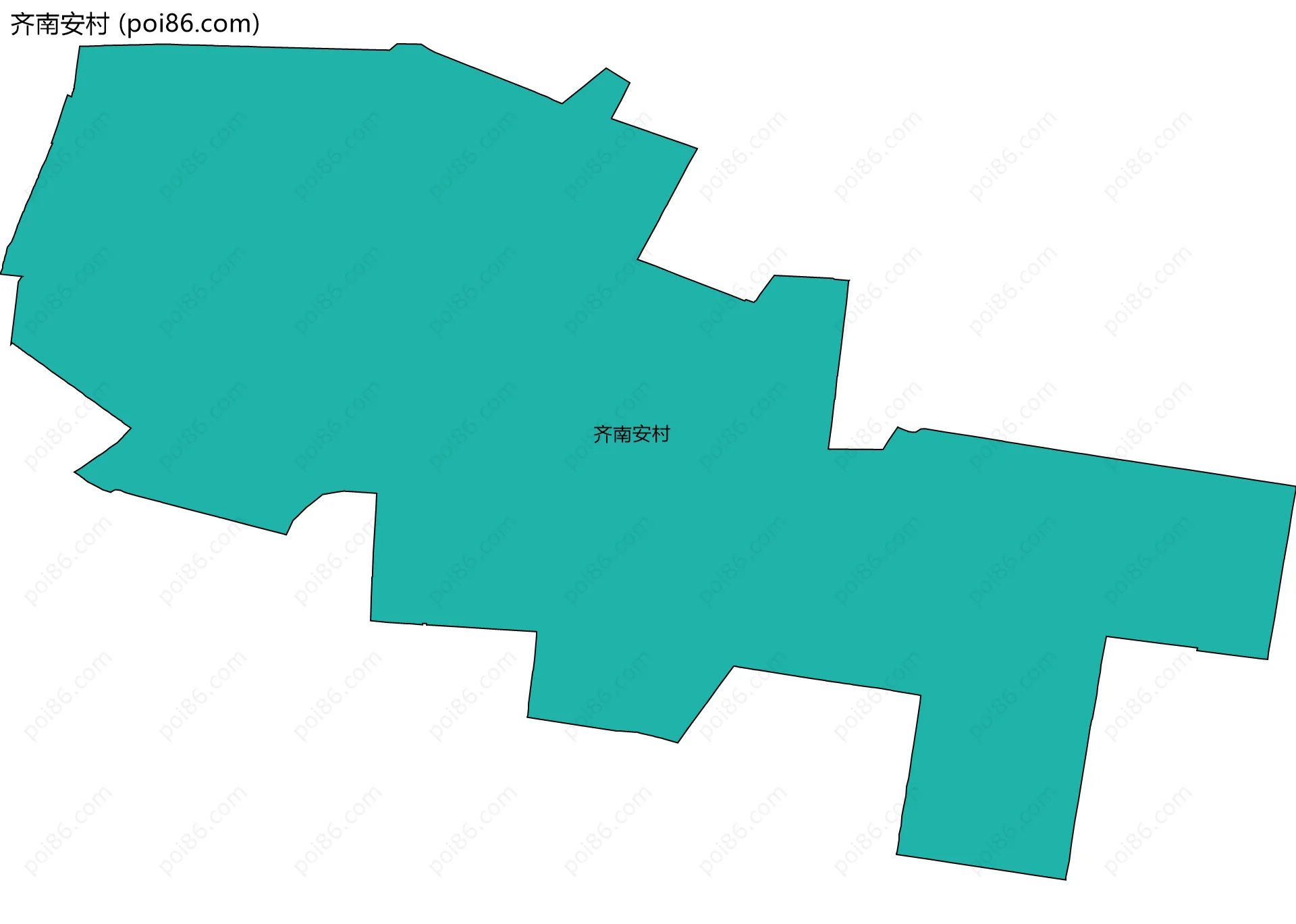 齐南安村边界地图