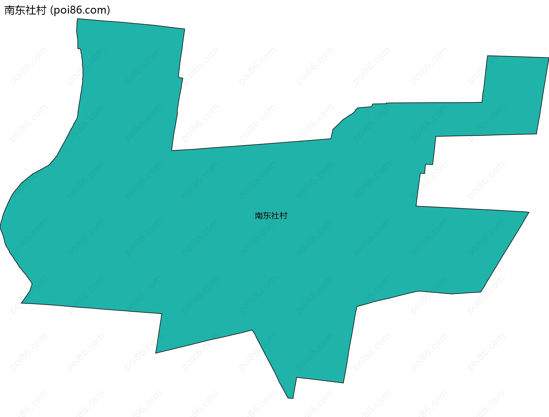 南东社村边界地图