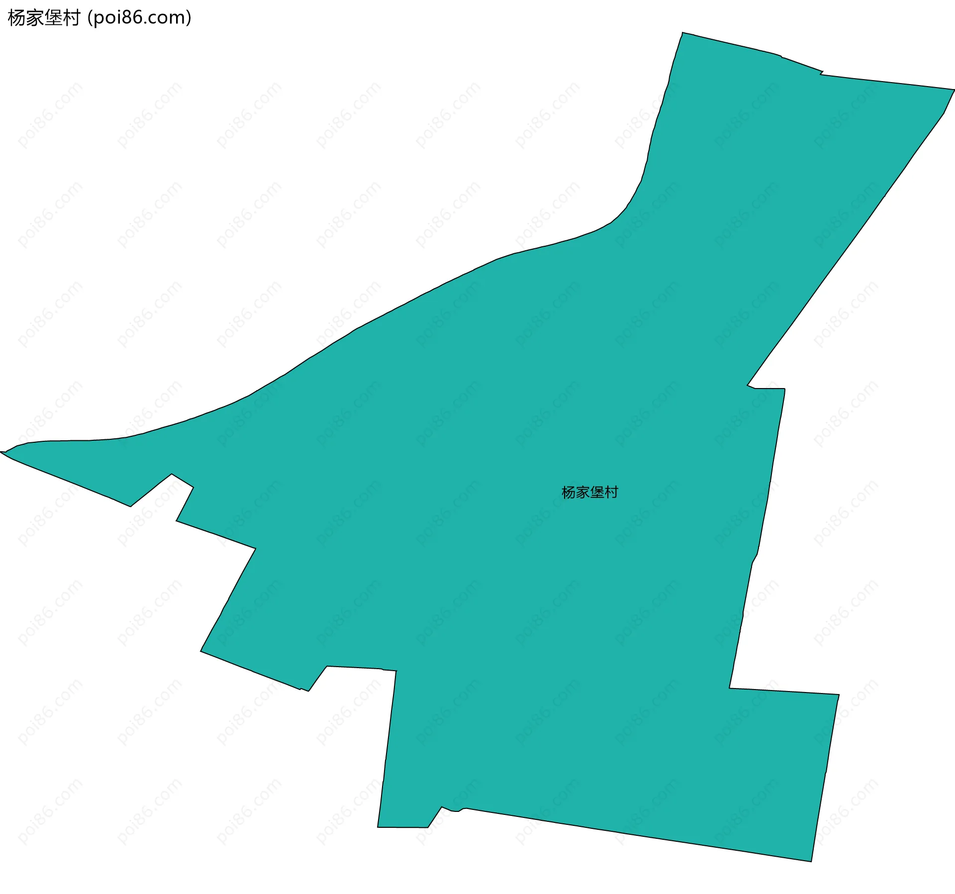杨家堡村边界地图