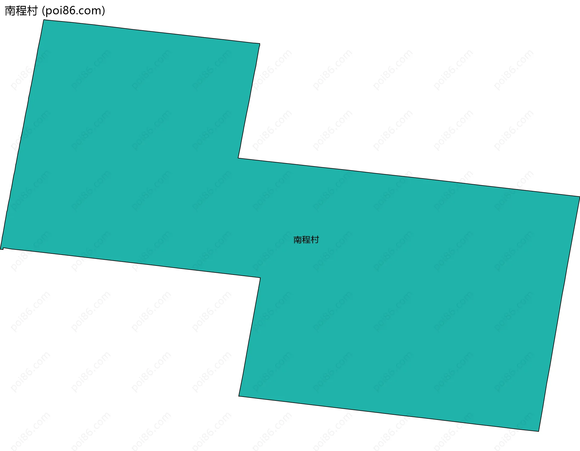 南程村边界地图