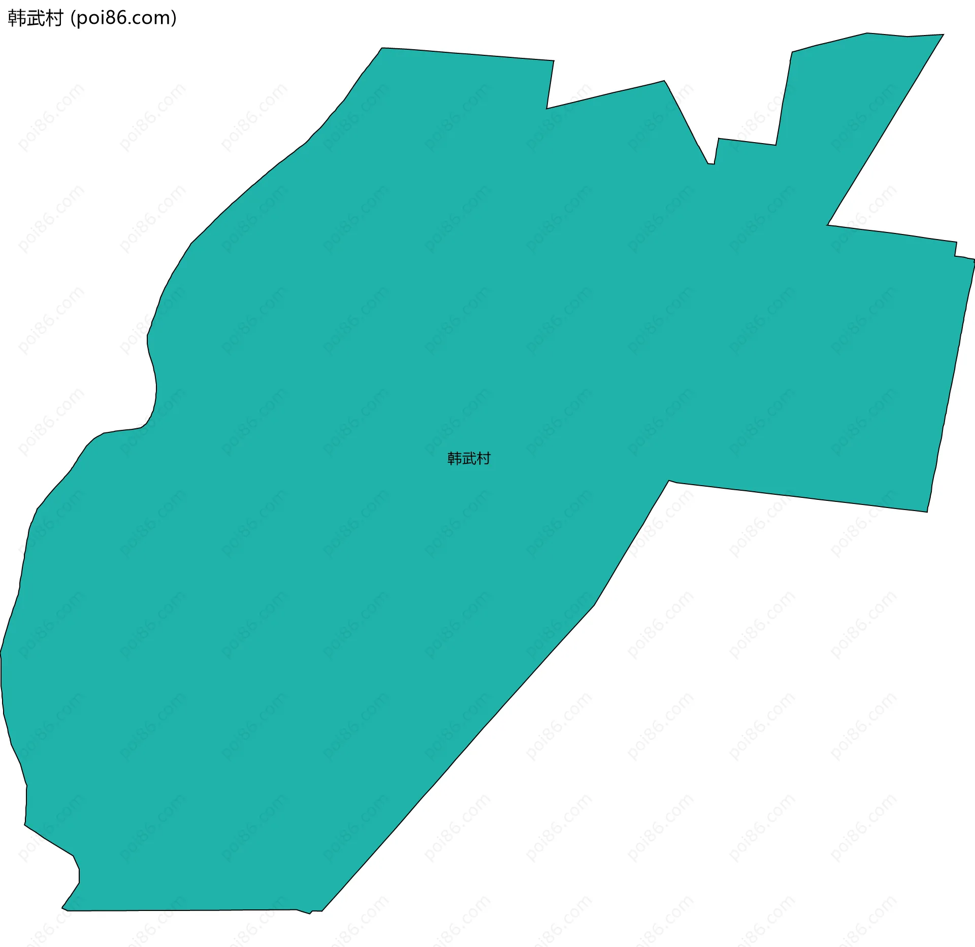 韩武村边界地图