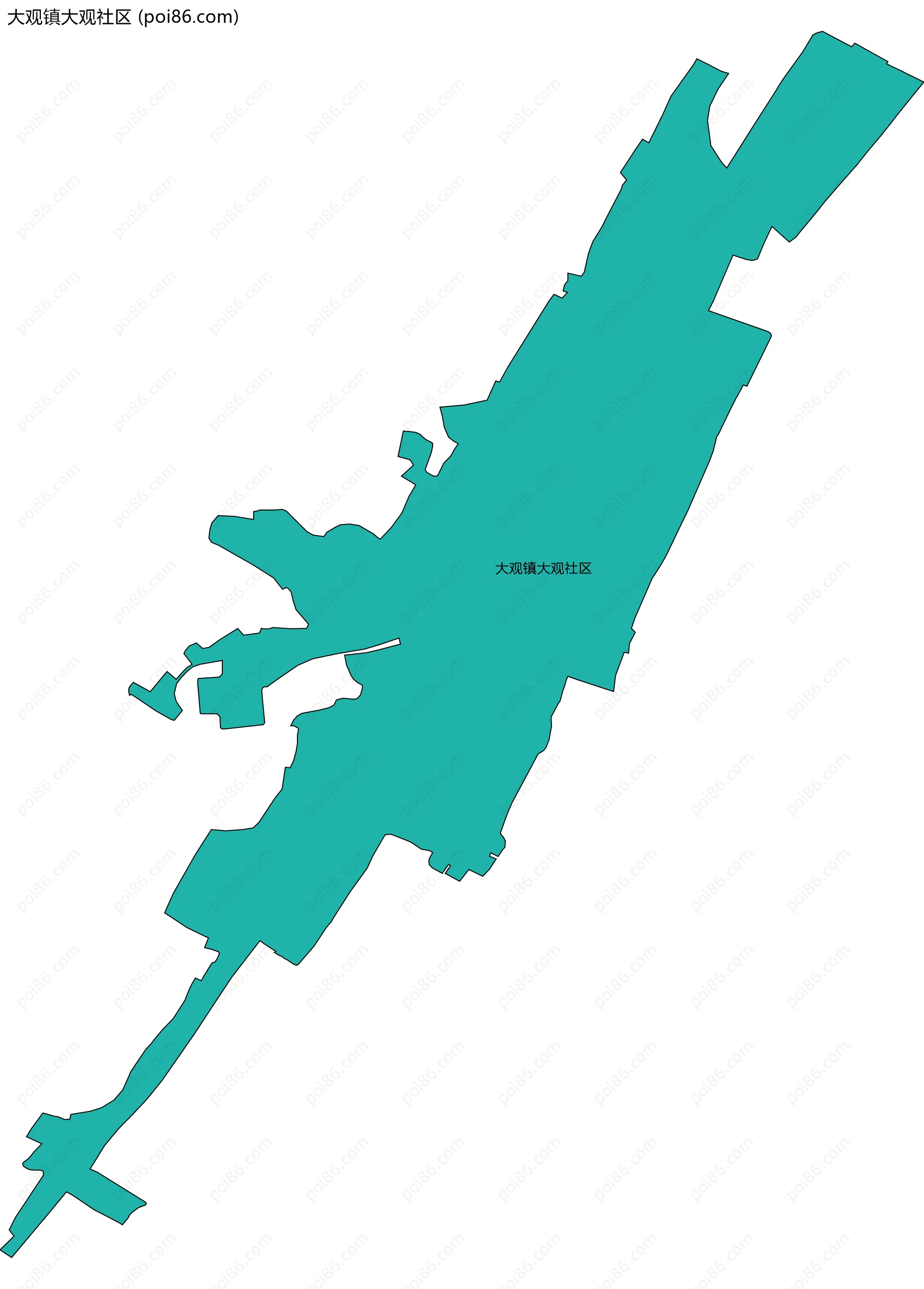 大观镇大观社区边界地图