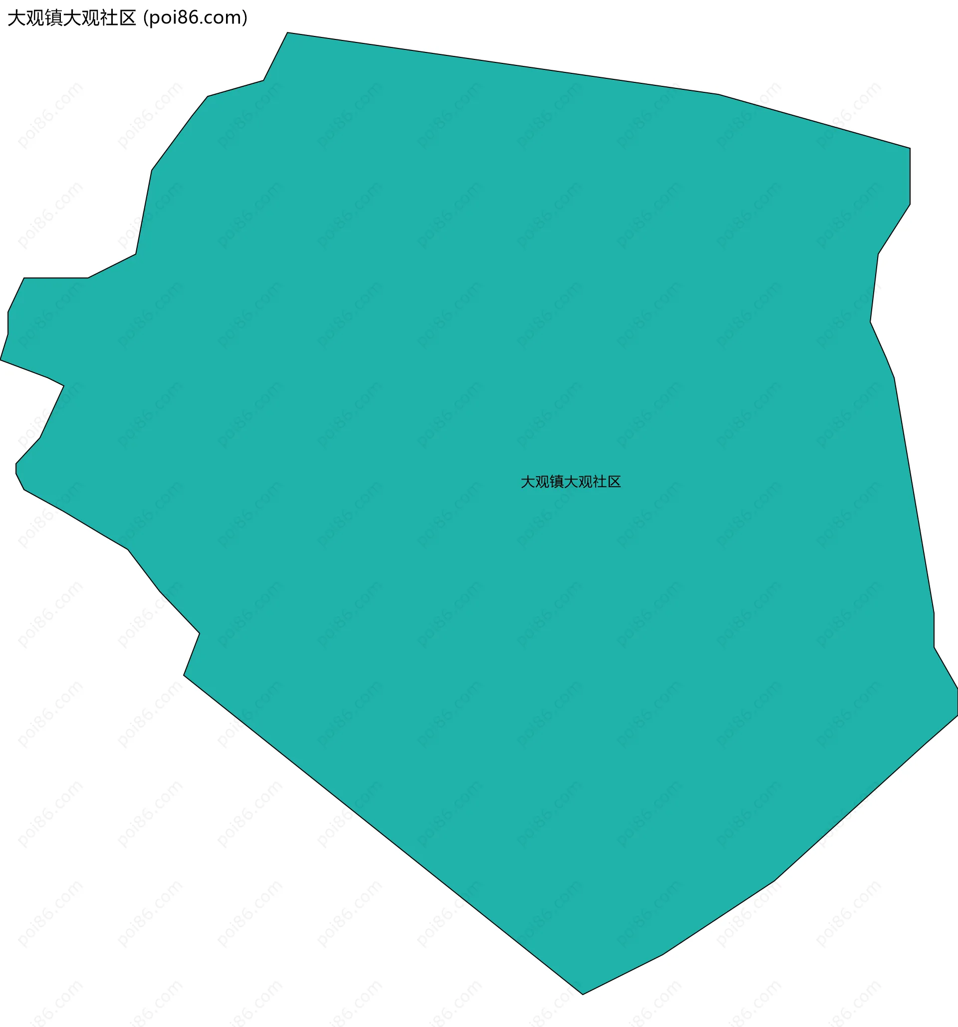 大观镇大观社区边界地图