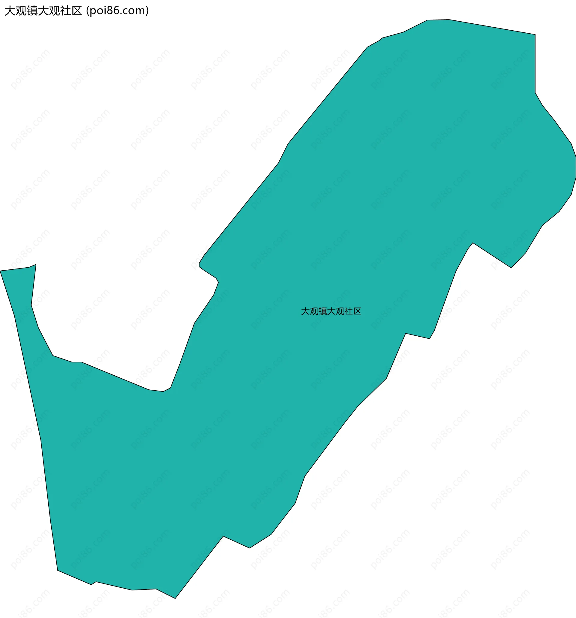 大观镇大观社区边界地图