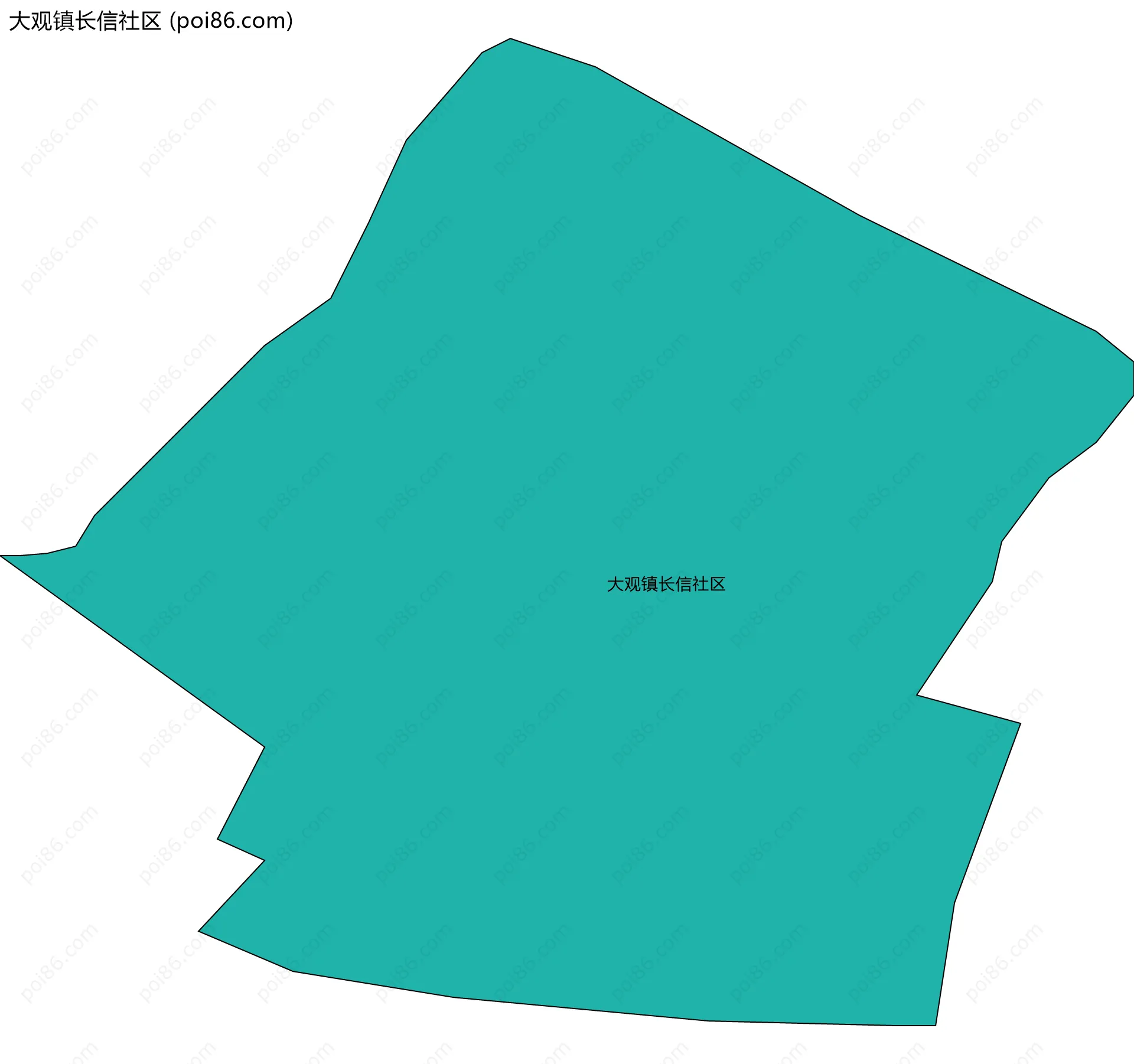 大观镇长信社区边界地图