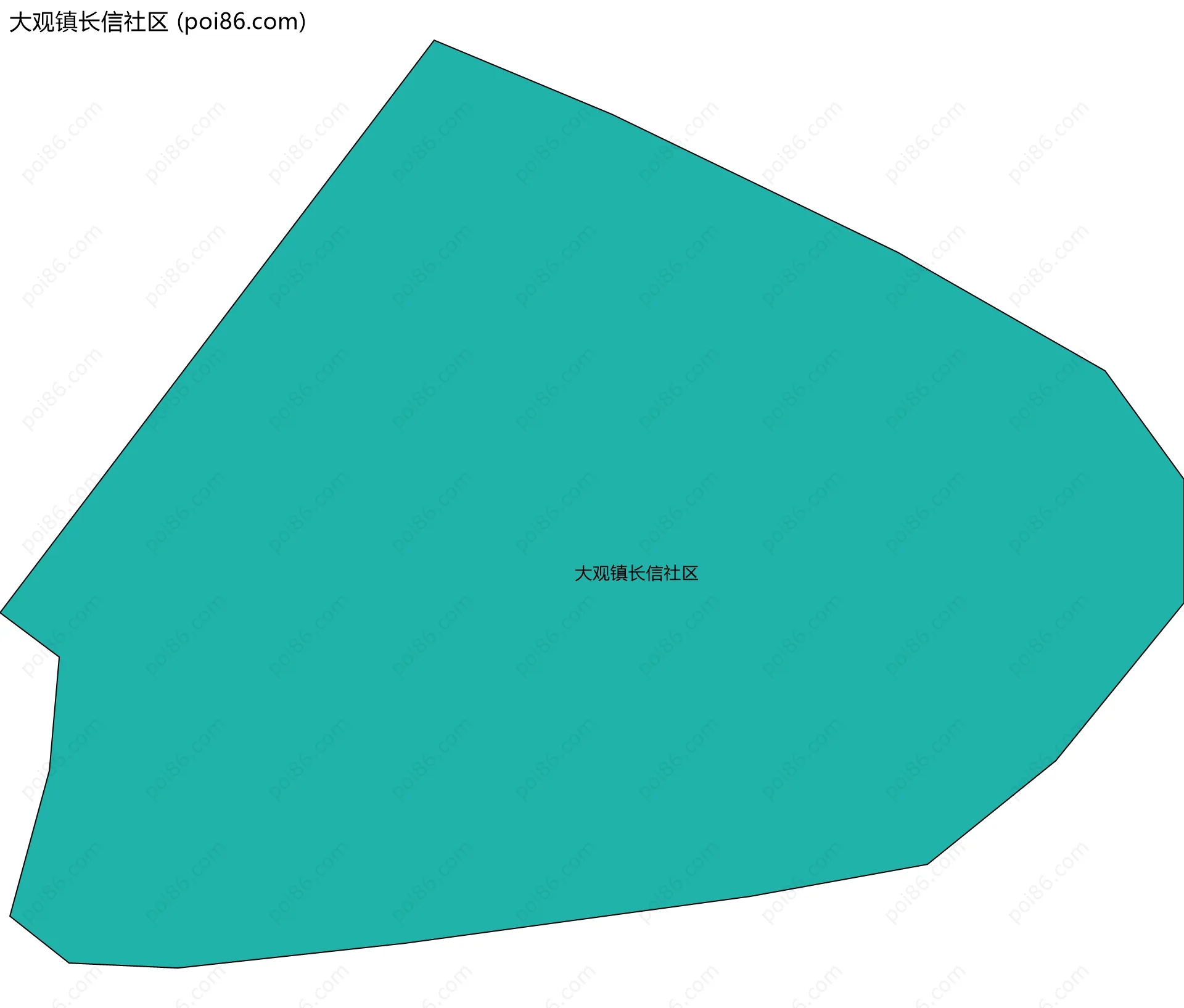 大观镇长信社区边界地图