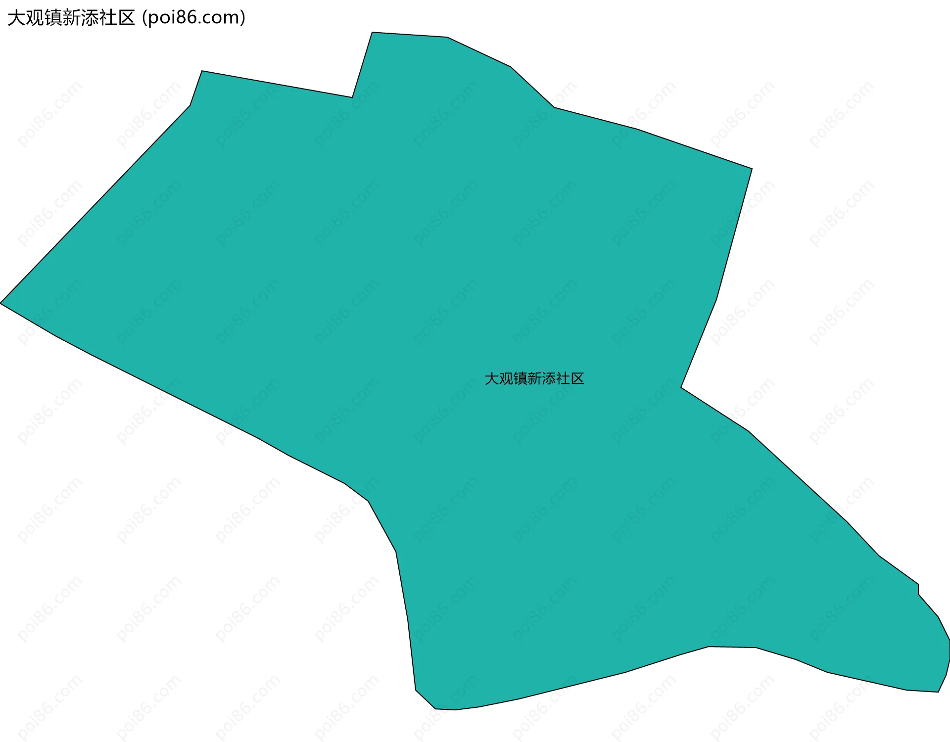 大观镇新添社区边界地图