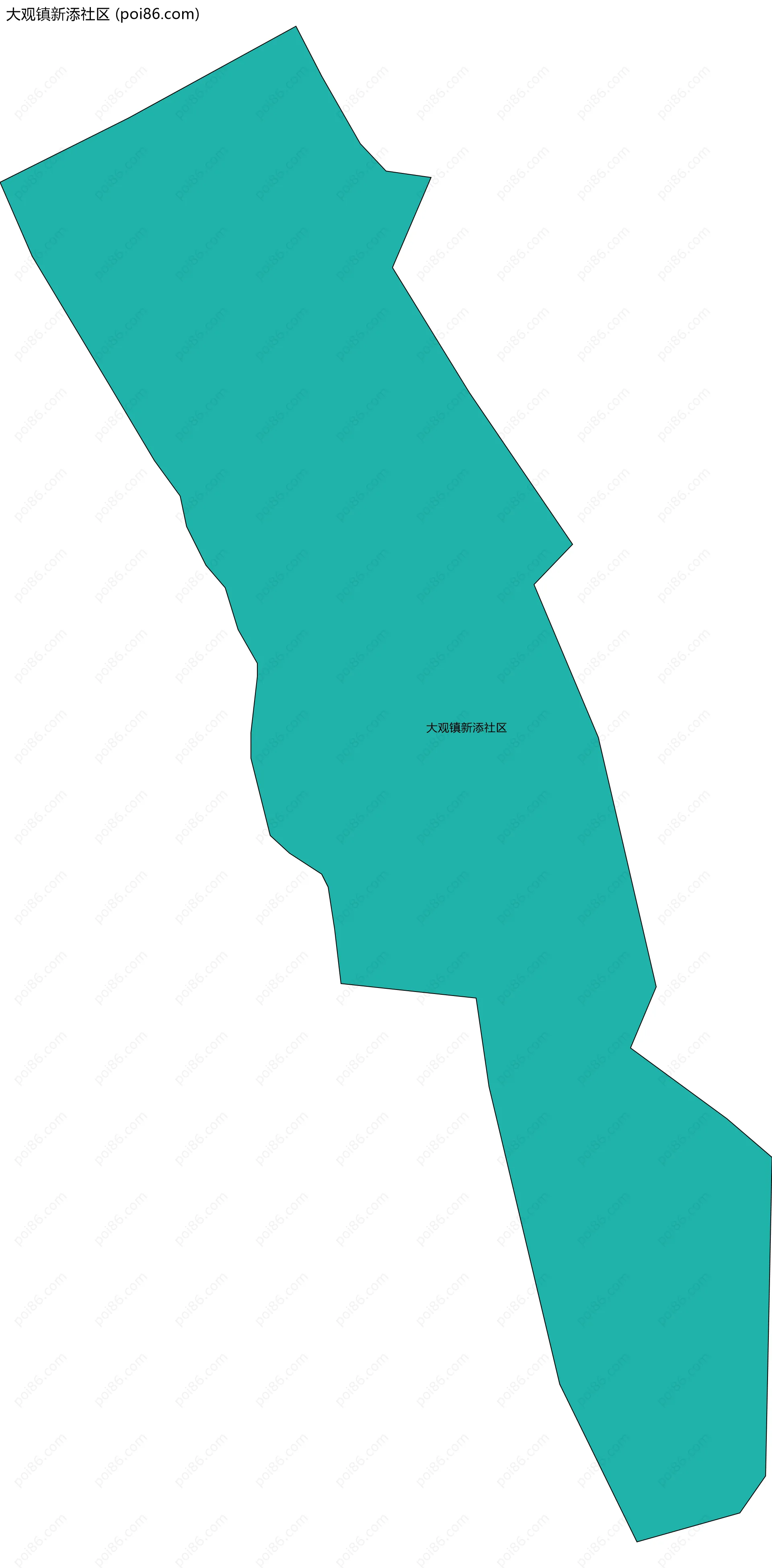 大观镇新添社区边界地图