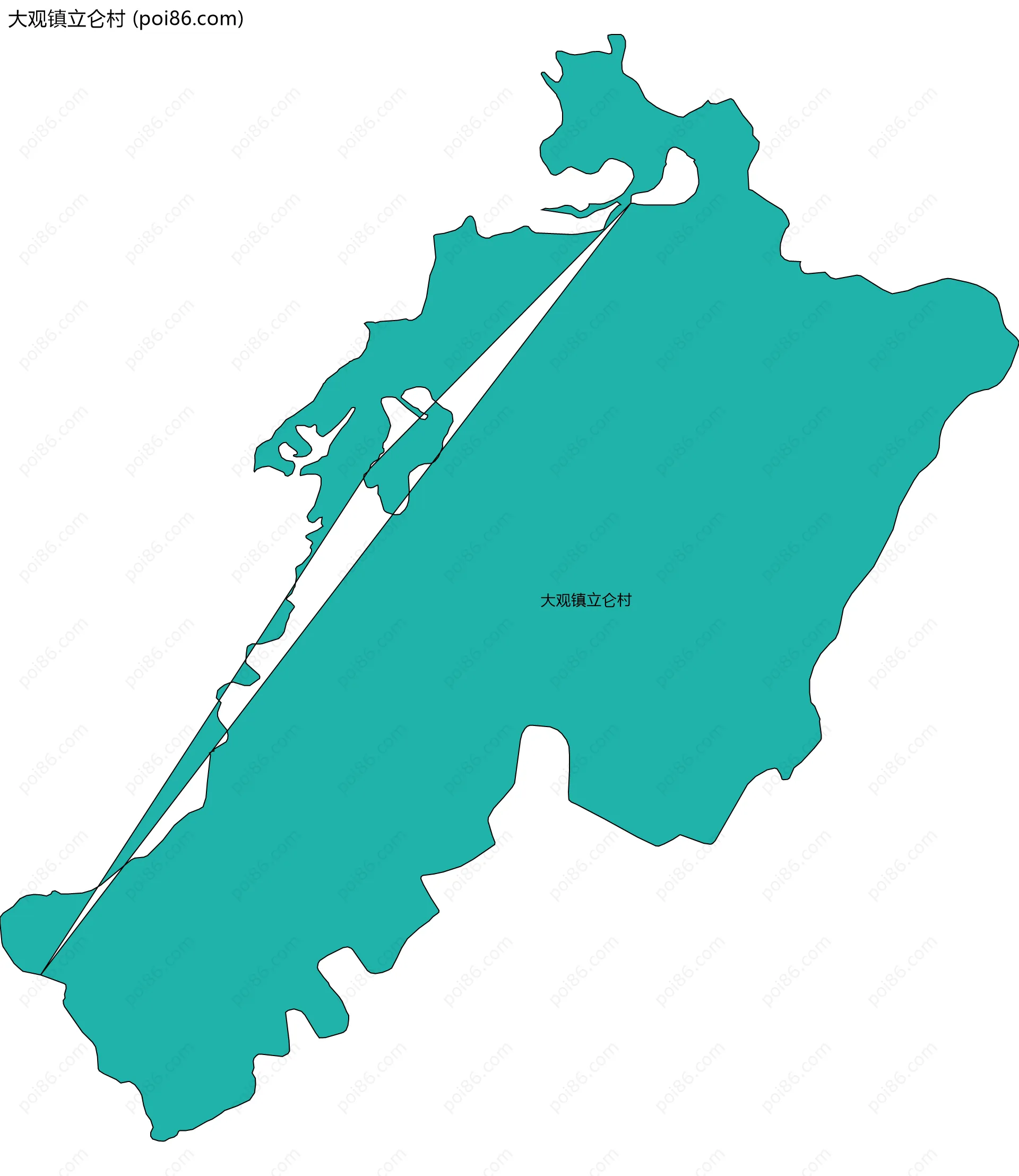 大观镇立仑村边界地图