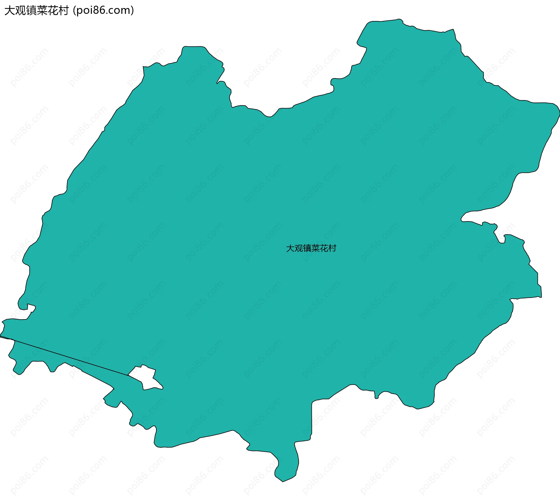 大观镇菜花村边界地图