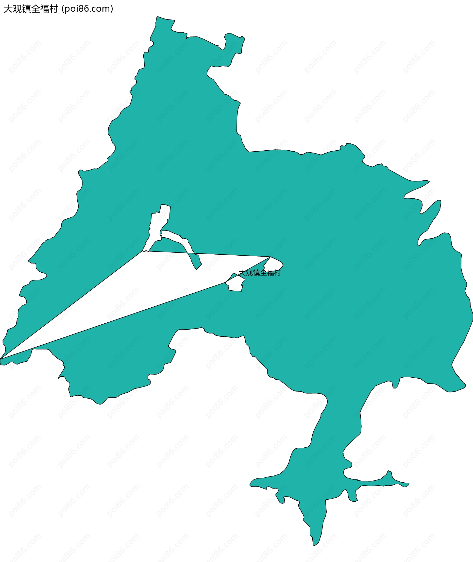 大观镇全福村边界地图