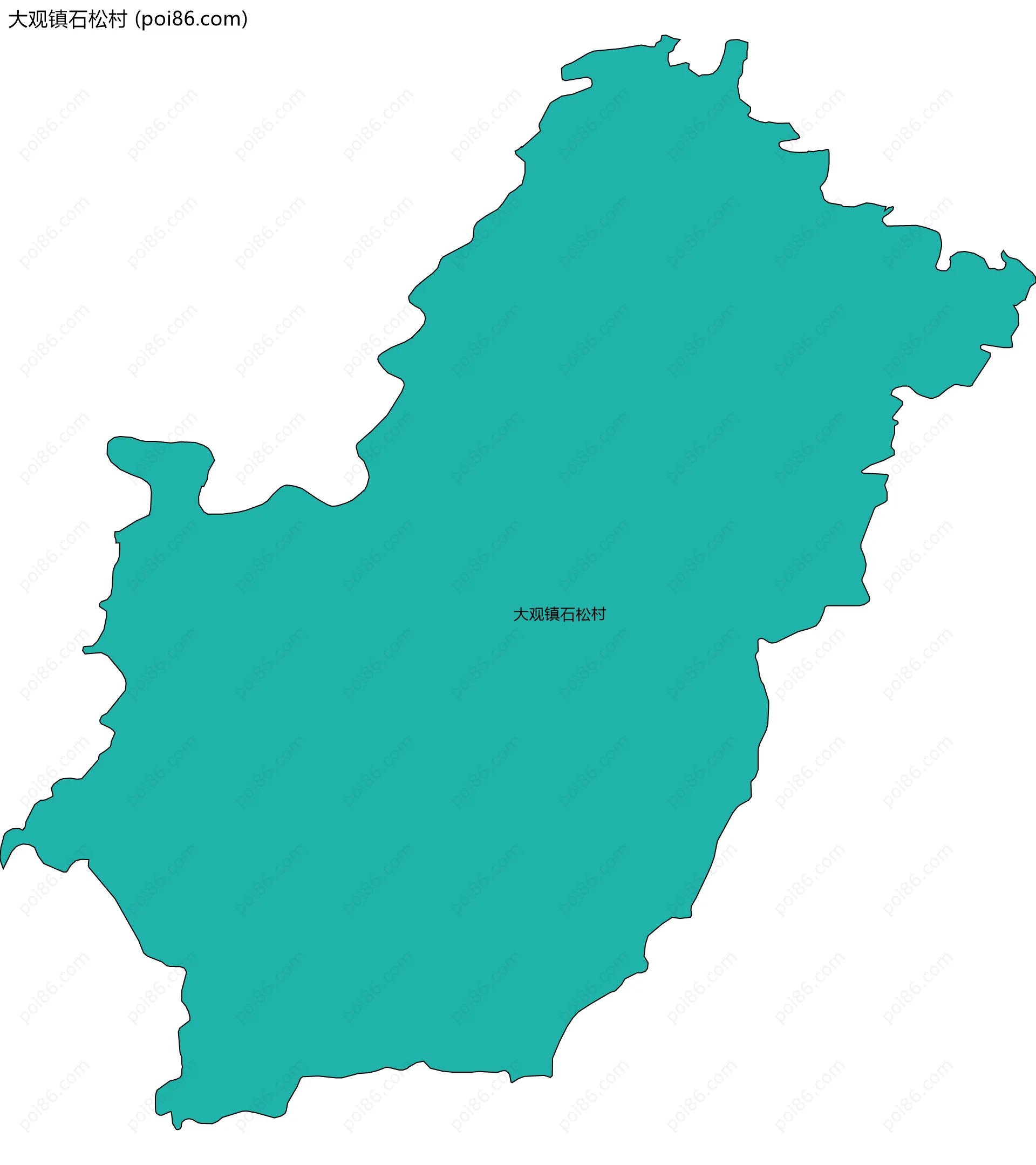 大观镇石松村边界地图