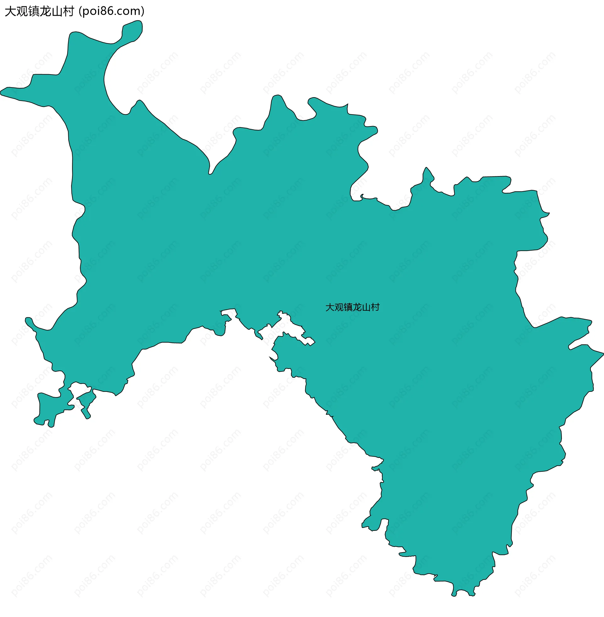 大观镇龙山村边界地图