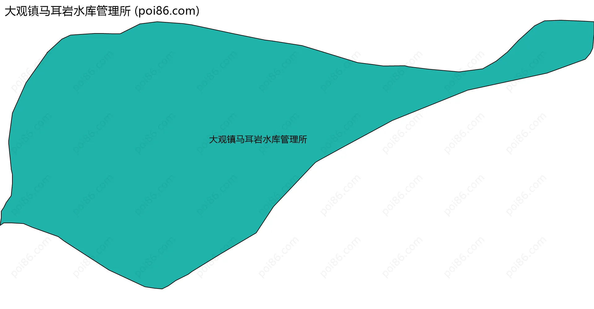 大观镇马耳岩水库管理所边界地图