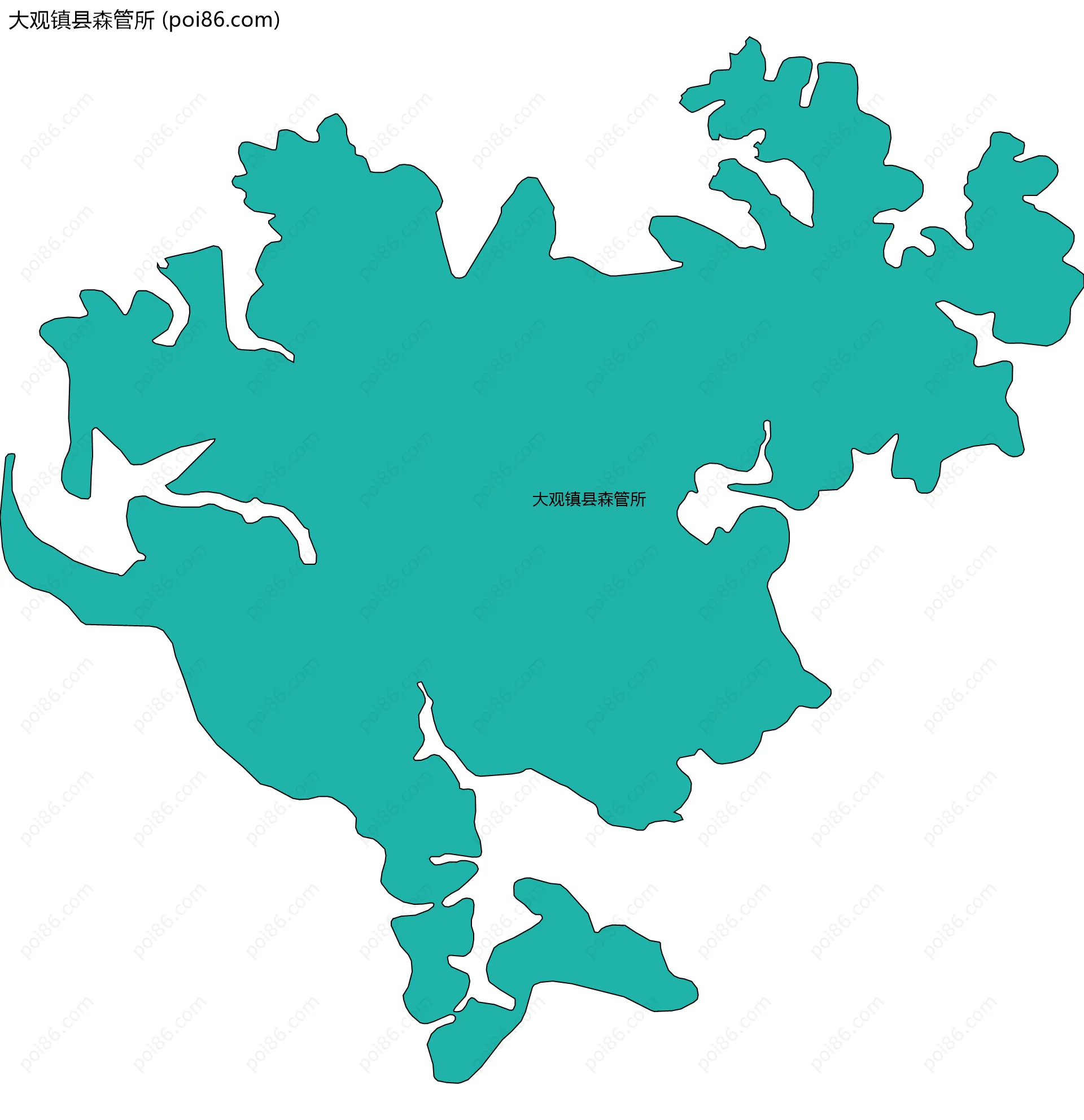 大观镇县森管所边界地图