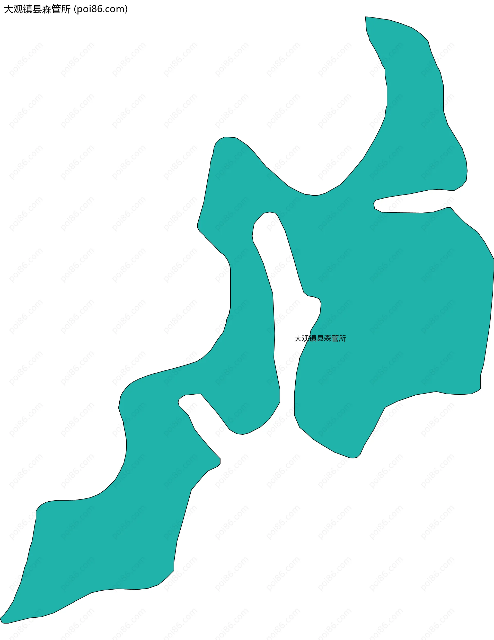 大观镇县森管所边界地图
