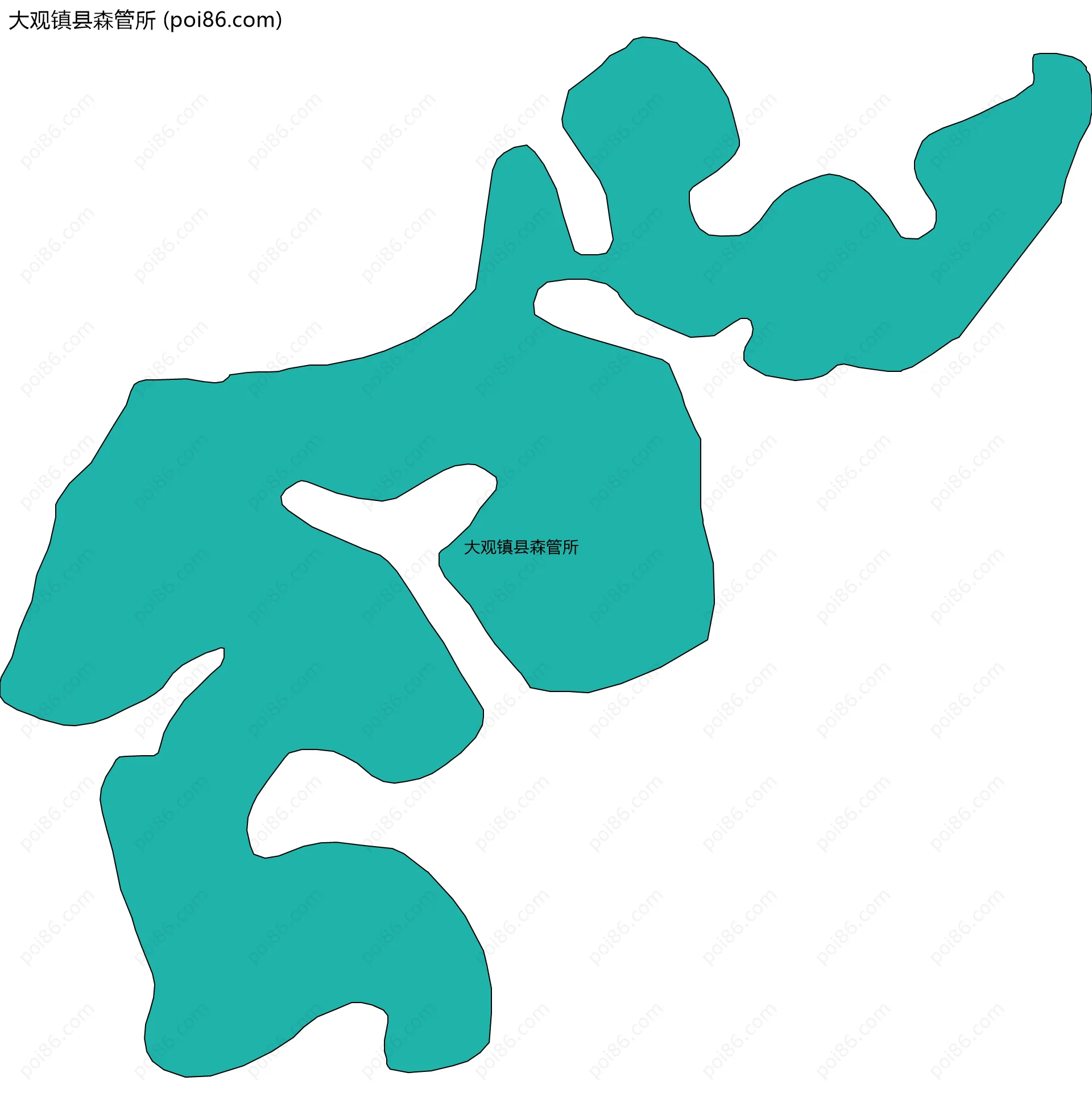 大观镇县森管所边界地图