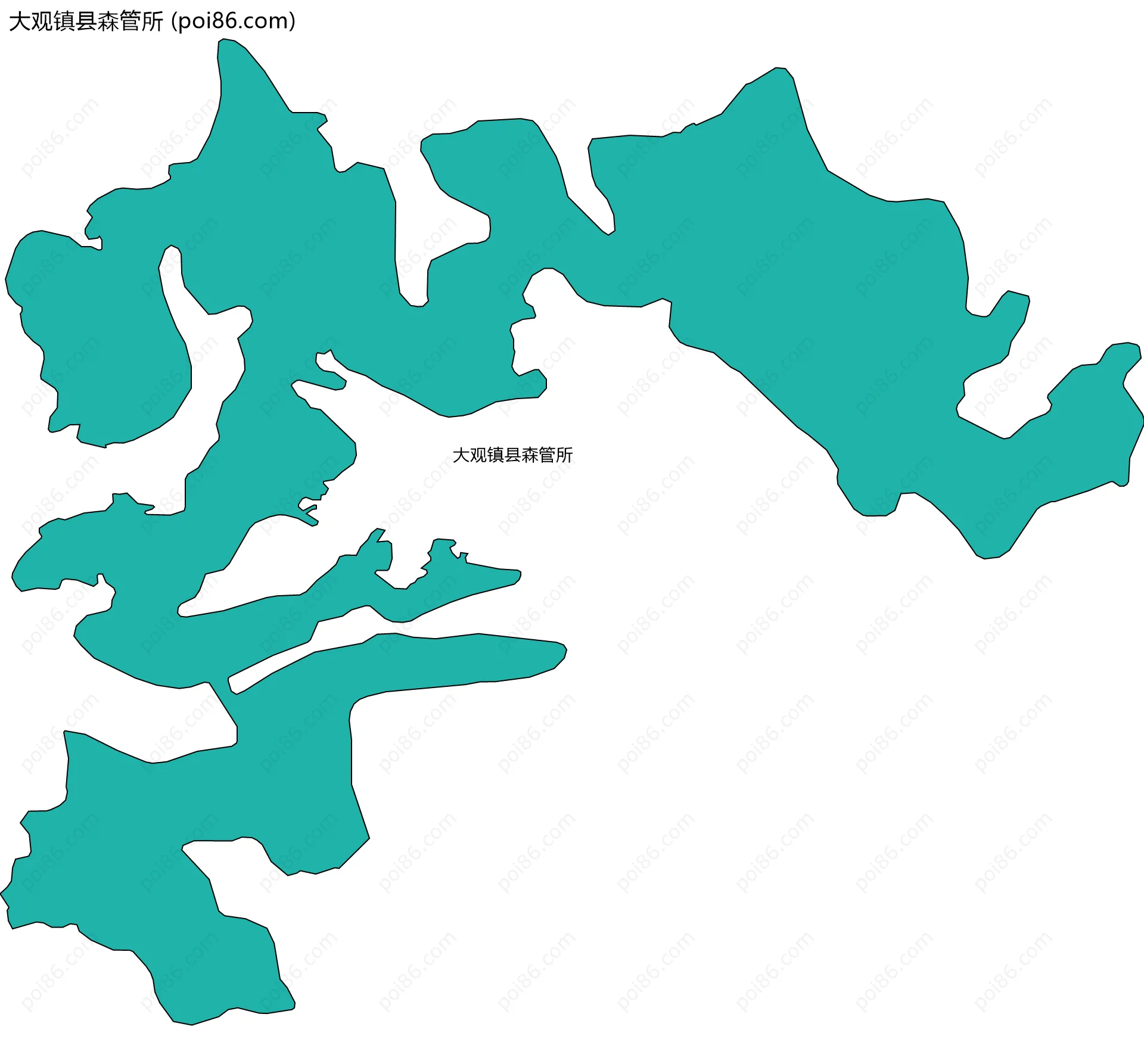 大观镇县森管所边界地图