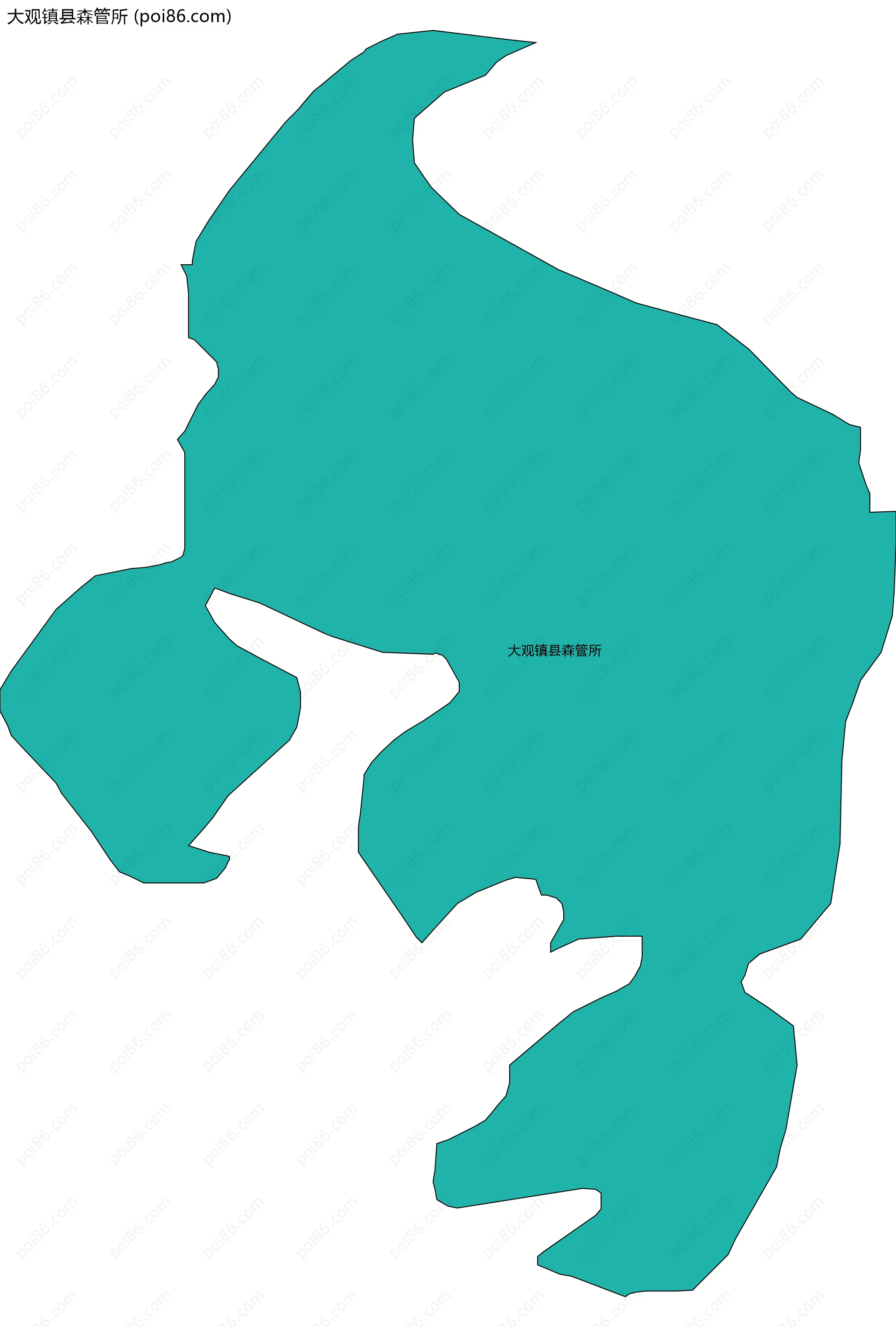 大观镇县森管所边界地图