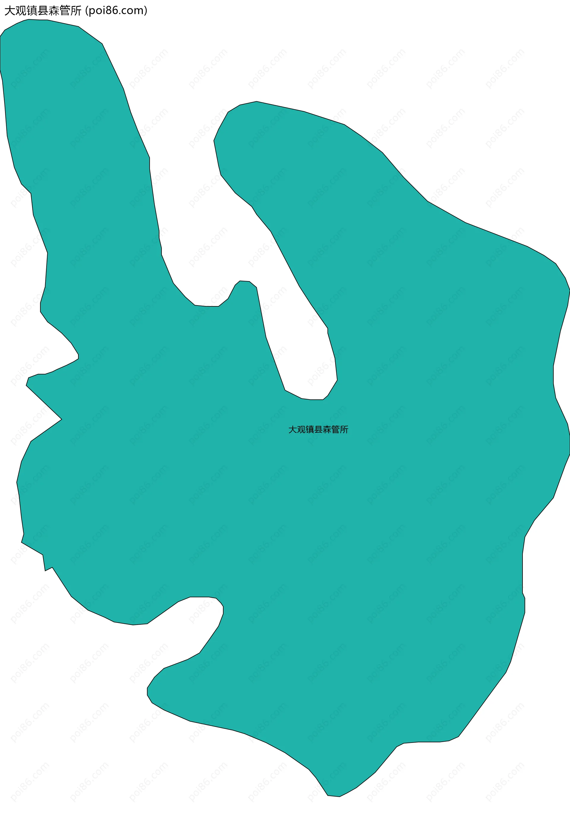 大观镇县森管所边界地图
